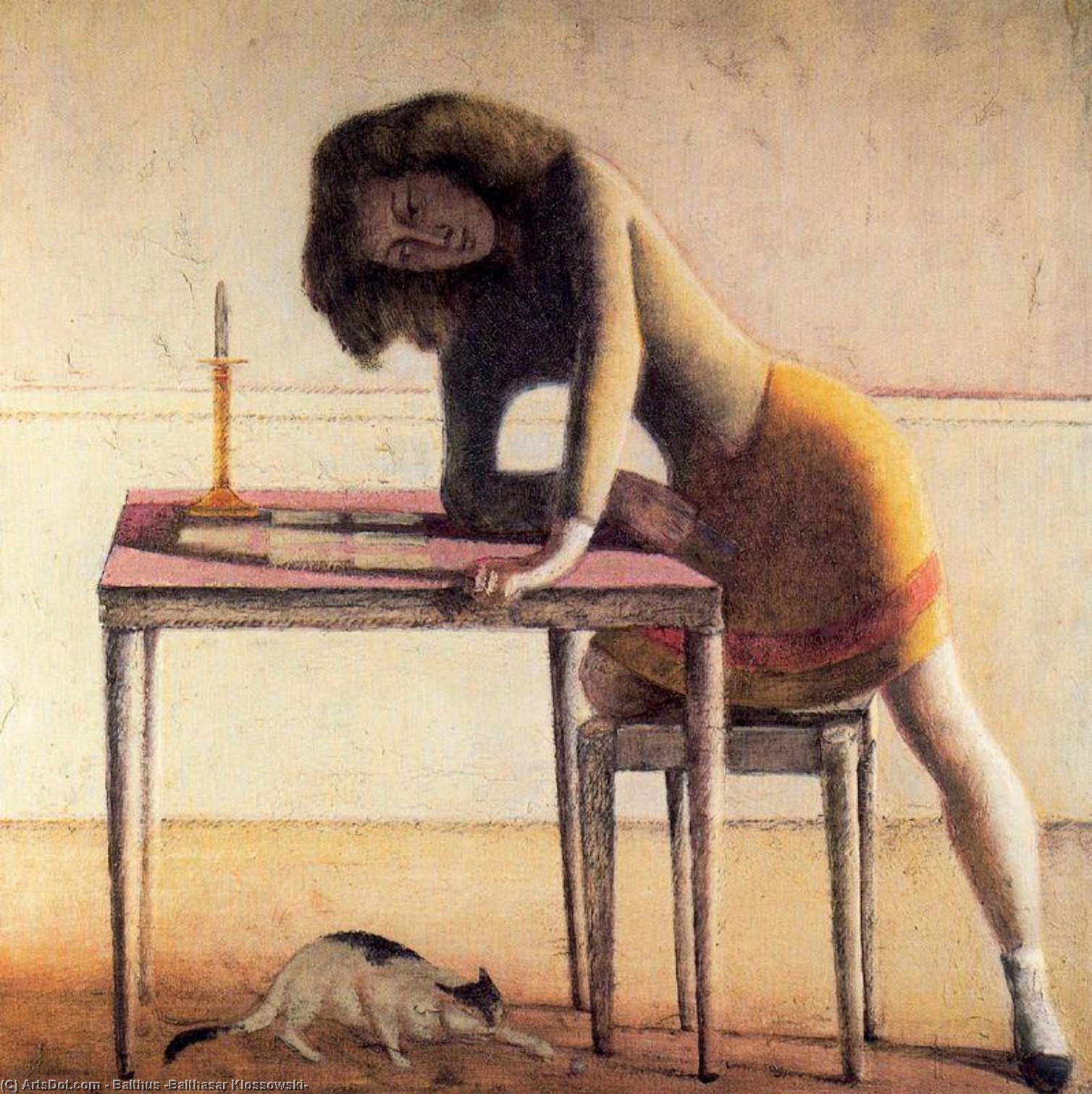 Patience, 1955 by Balthus (Balthasar Klossowski) (1908-2001, France) Balthus (Balthasar Klossowski) | ArtsDot.com
