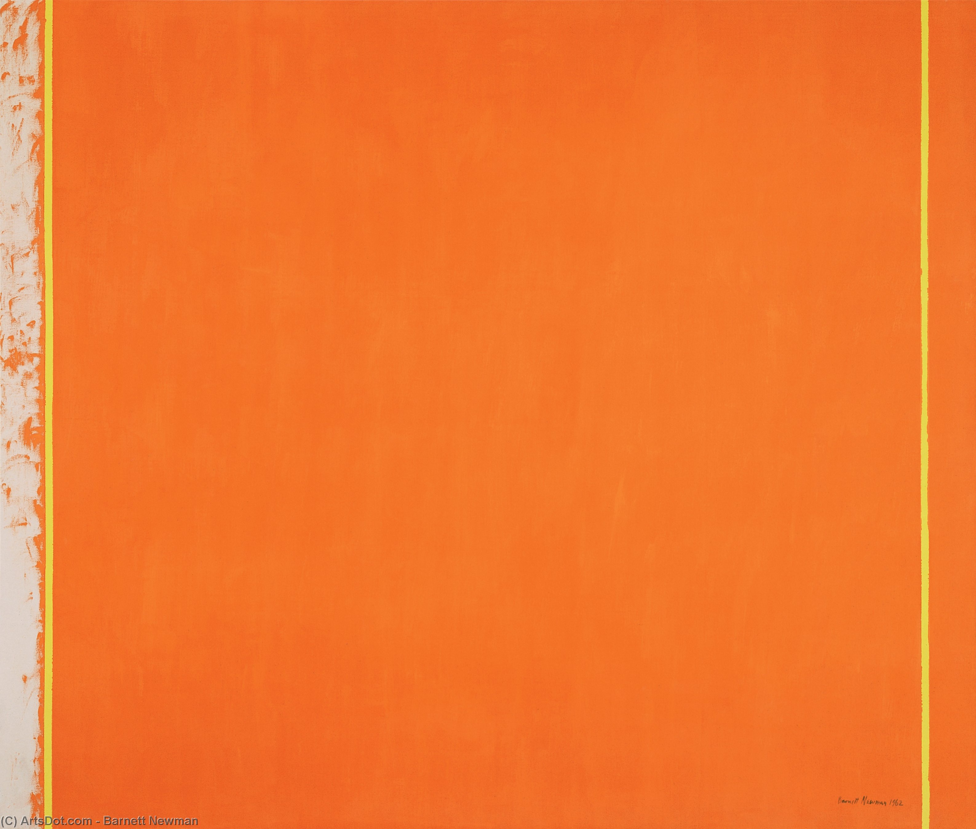 Order Oil Painting Replica The Third, 1964 by Barnett Newman (Inspired By) (1905-1970, United States) | ArtsDot.com