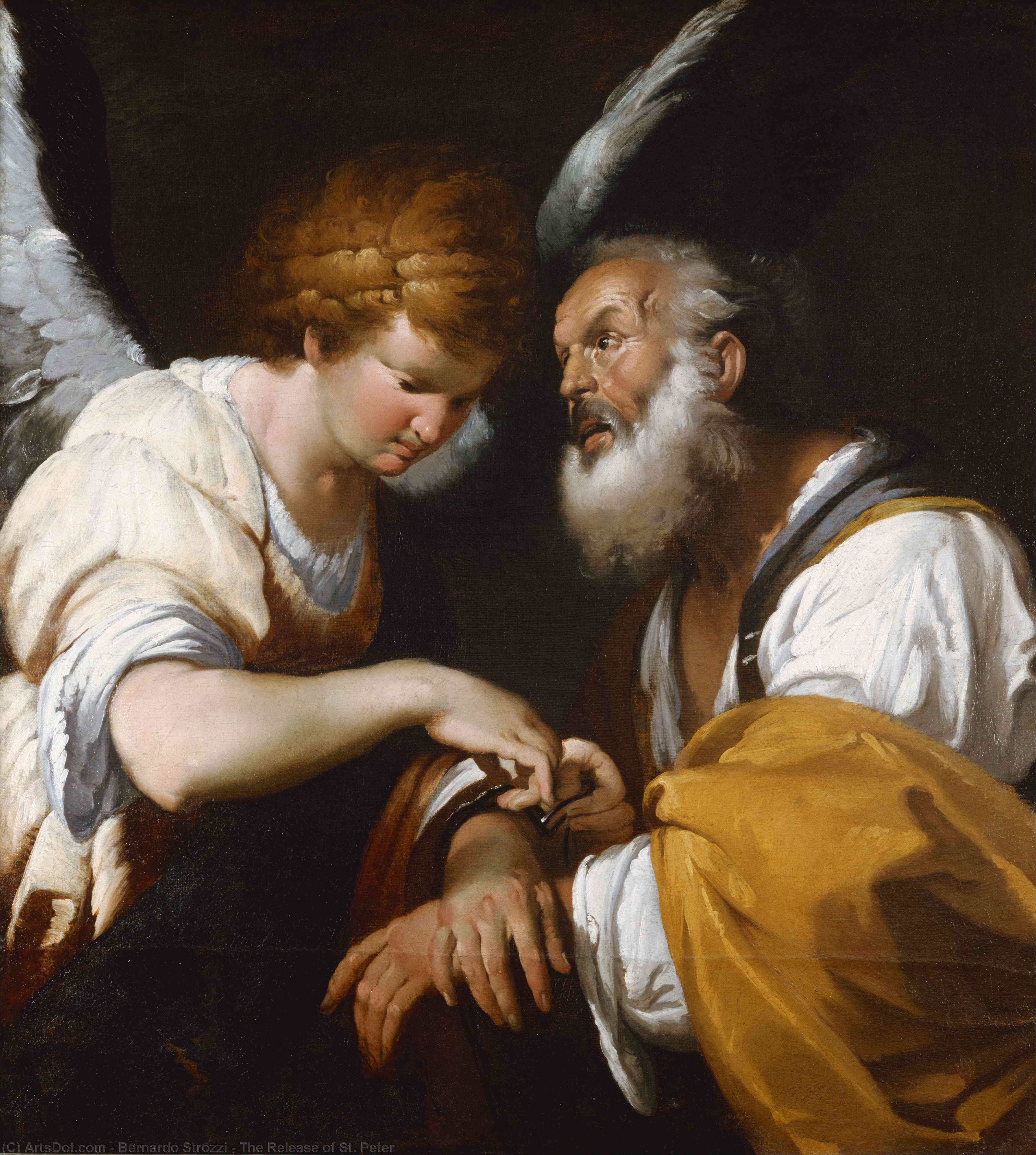Buy Museum Art Reproductions The Release of St. Peter, 1635 by Bernardo Strozzi (1581-1644, Italy) | ArtsDot.com