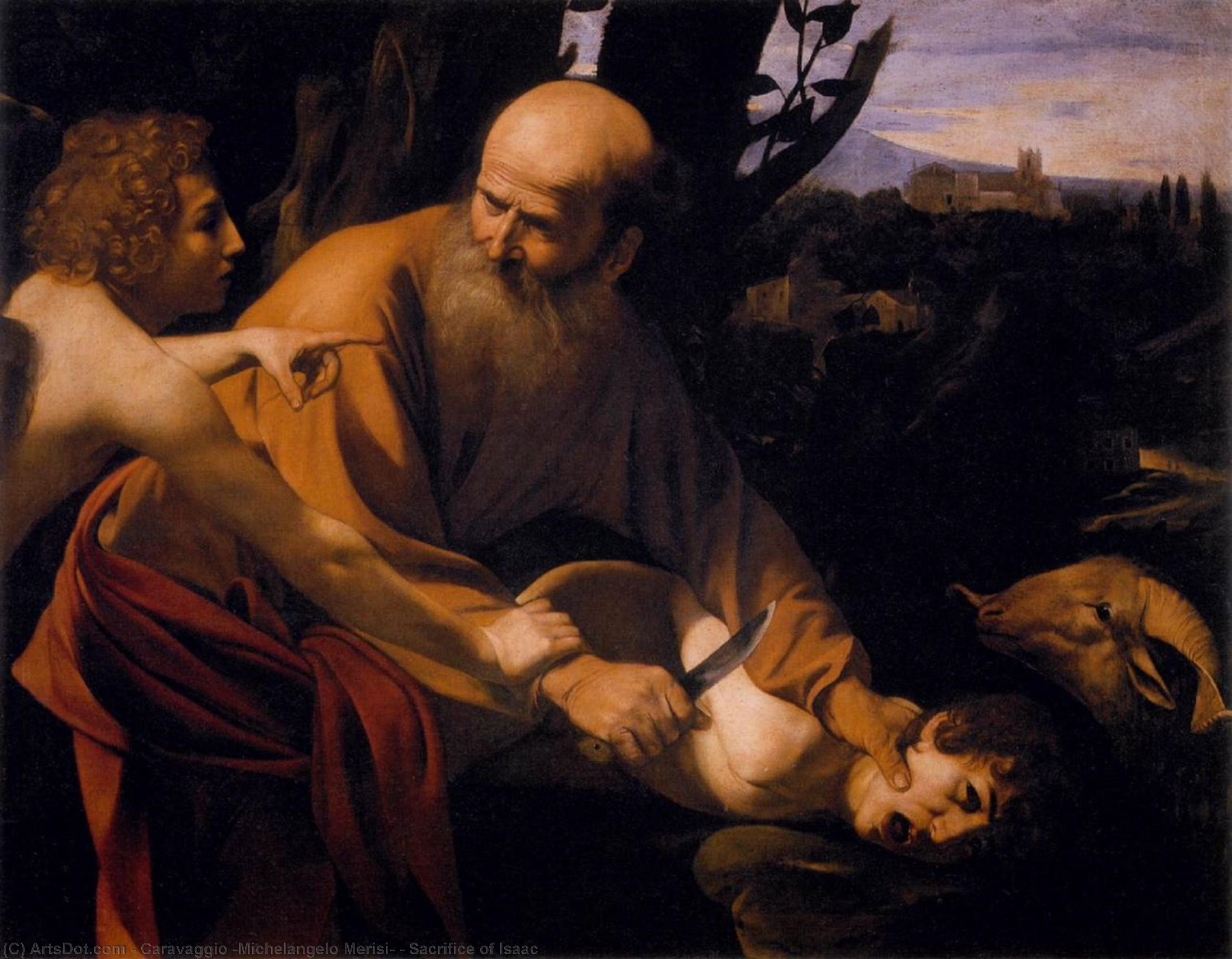 Order Artwork Replica Sacrifice of Isaac, 1602 by Caravaggio (Michelangelo Merisi) (1571-1610, Spain) | ArtsDot.com