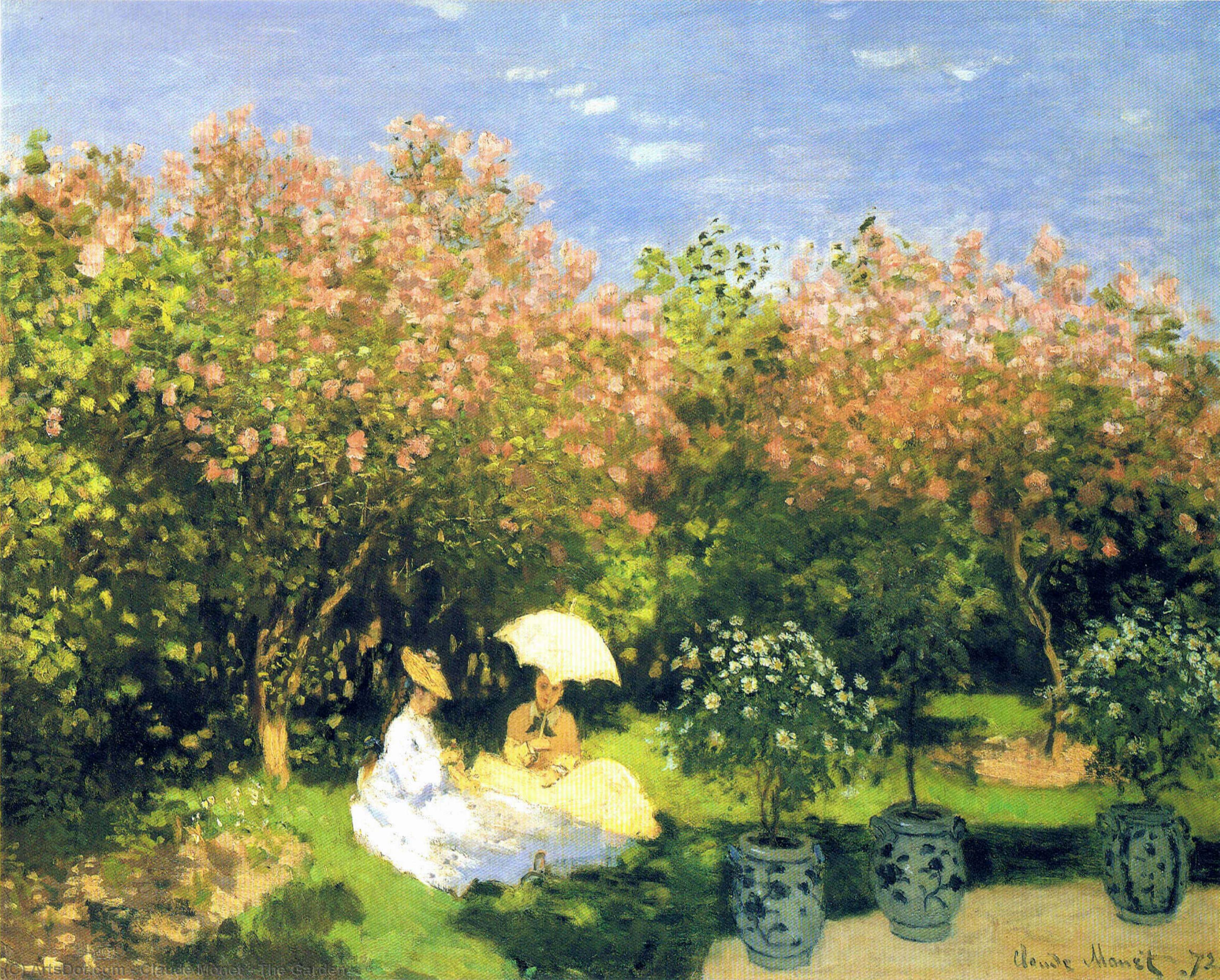 Order Oil Painting Replica The Garden, 1872 by Claude Monet (1840-1926, France) | ArtsDot.com