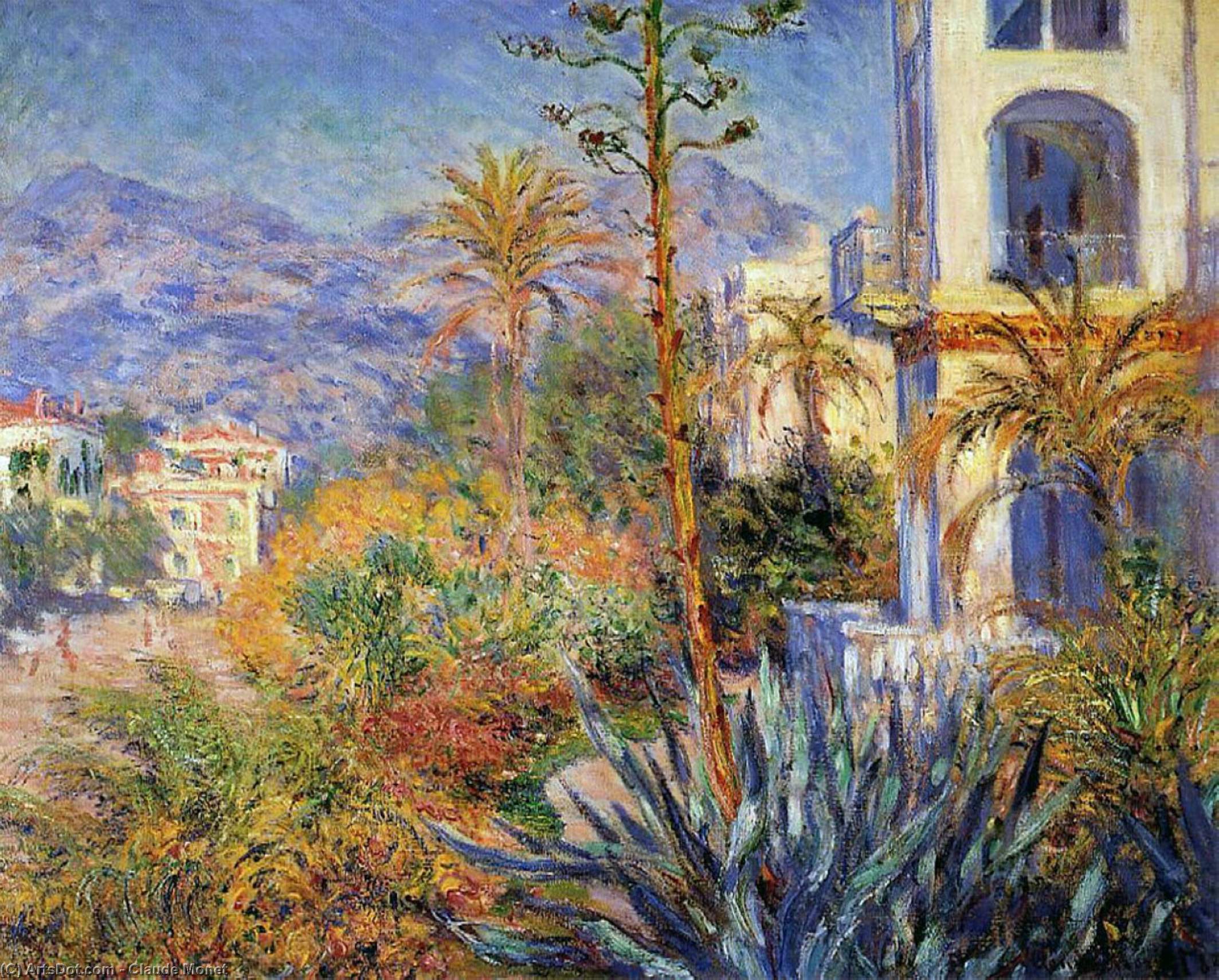 Order Art Reproductions Villas at Bordighera, 1884 by Claude Monet (1840-1926, France) | ArtsDot.com