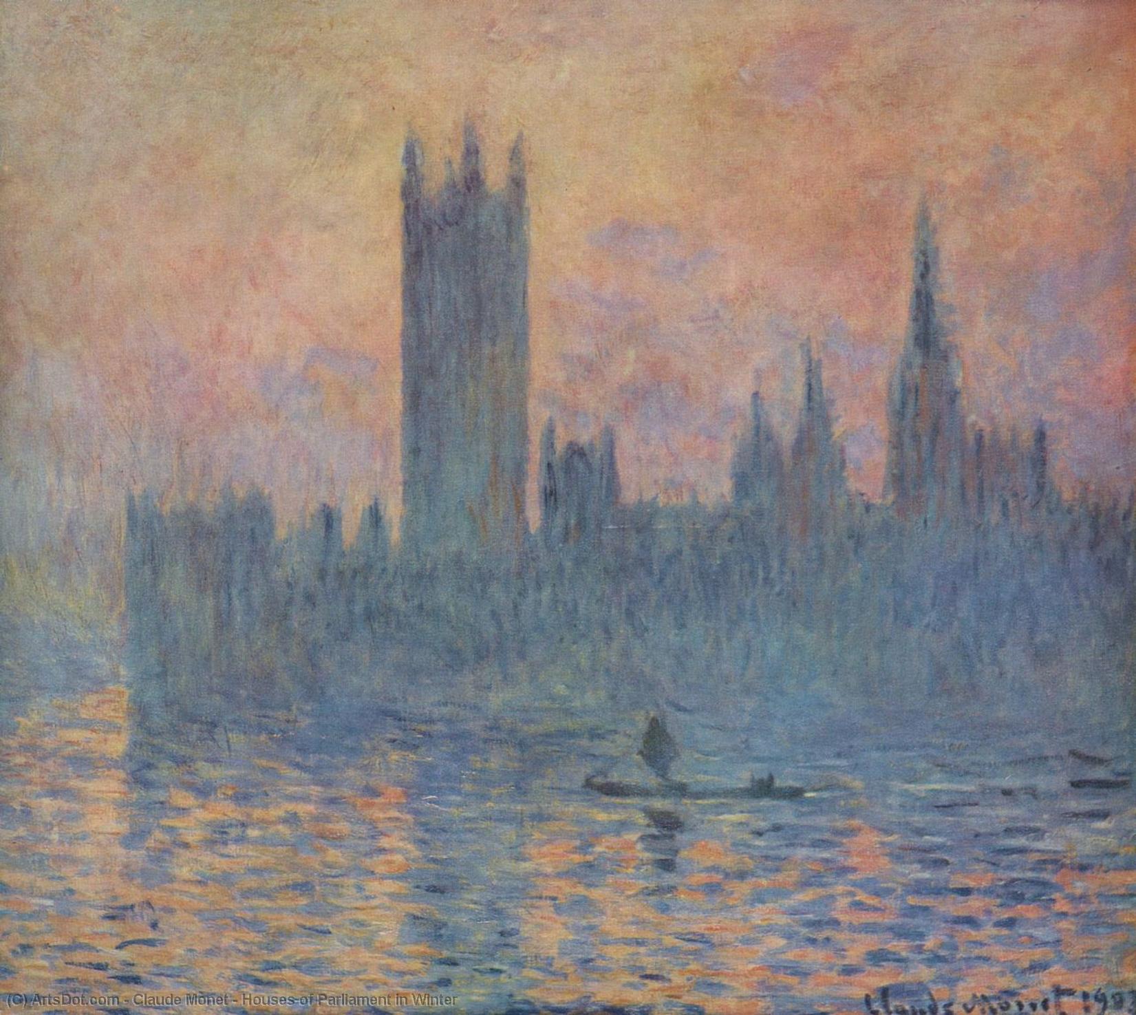 Buy Museum Art Reproductions Houses of Parliament in Winter, 1903 by Claude Monet (1840-1926, France) | ArtsDot.com