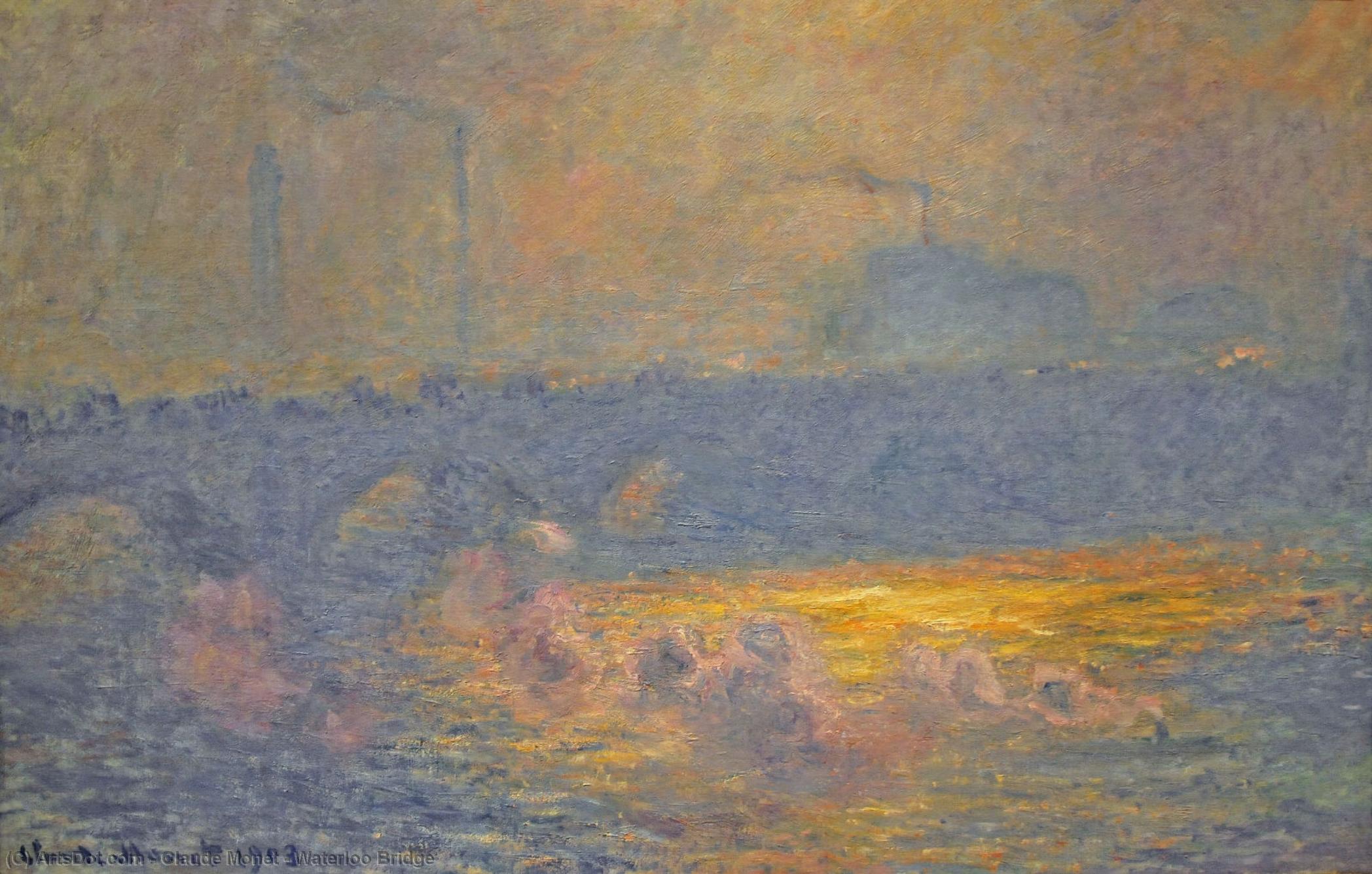 Order Art Reproductions Waterloo Bridge, 1903 by Claude Monet (1840-1926, France) | ArtsDot.com