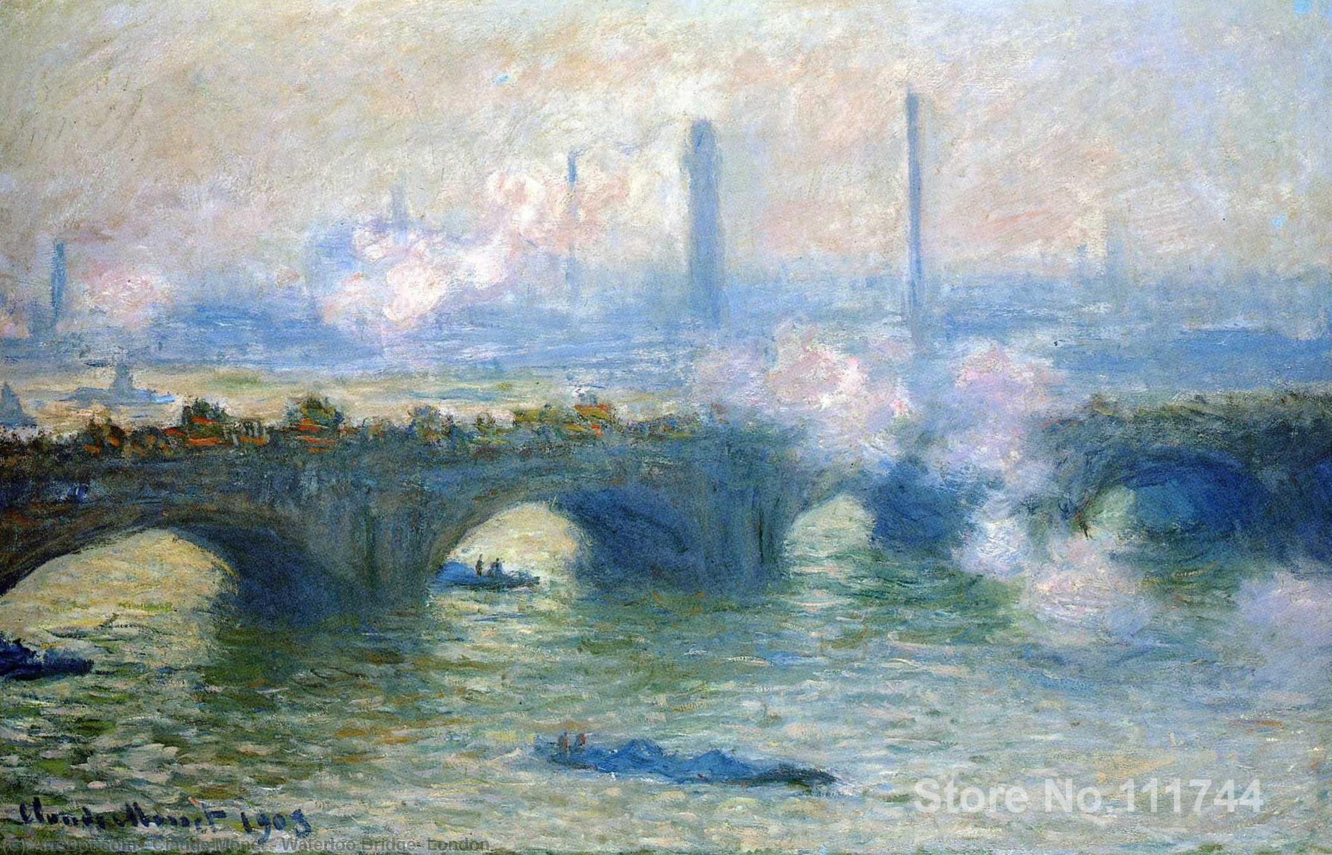 Order Oil Painting Replica Waterloo Bridge, London, 1903 by Claude Monet (1840-1926, France) | ArtsDot.com