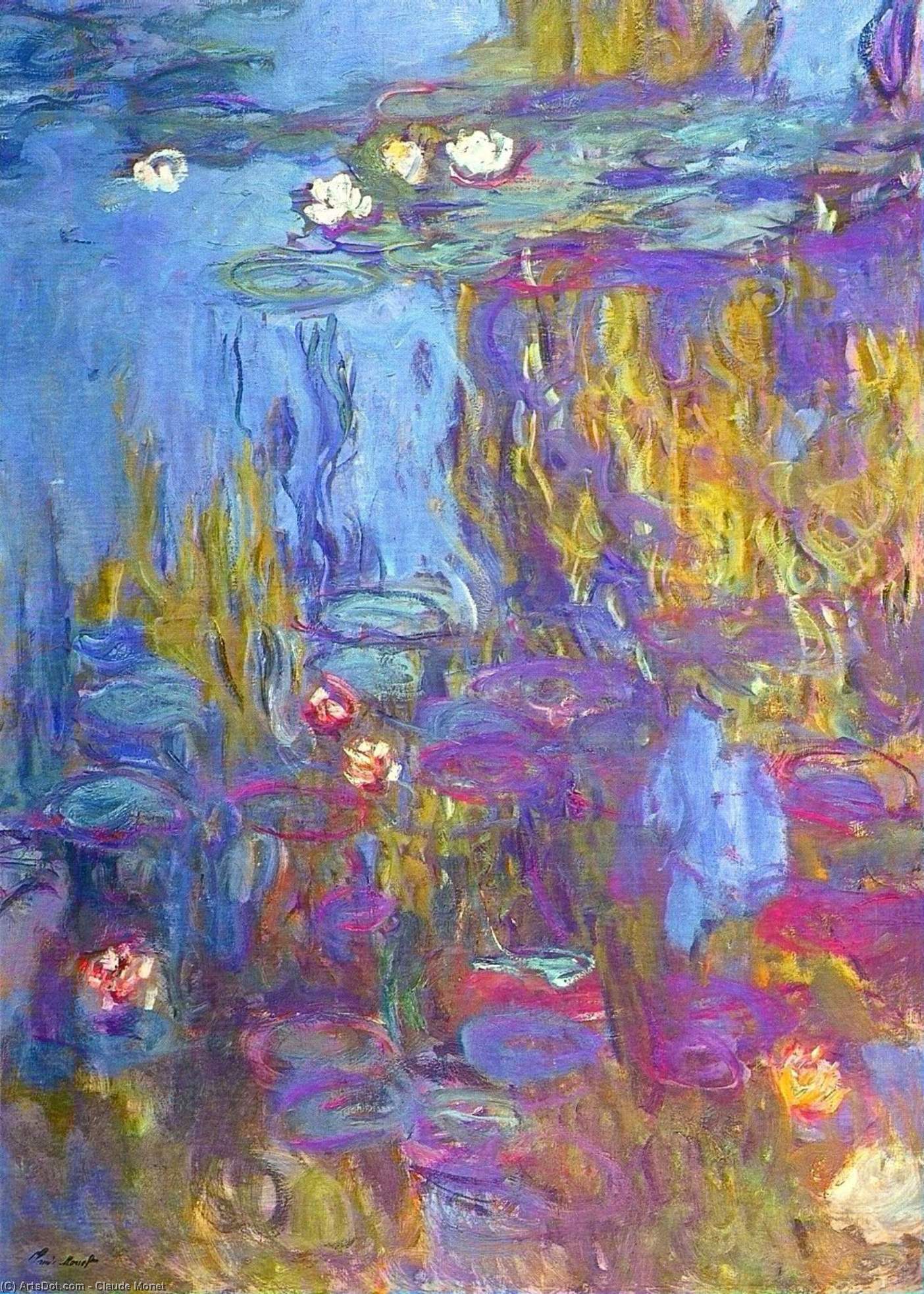 Order Oil Painting Replica Water Lilies (50), 1917 by Claude Monet (1840-1926, France) | ArtsDot.com