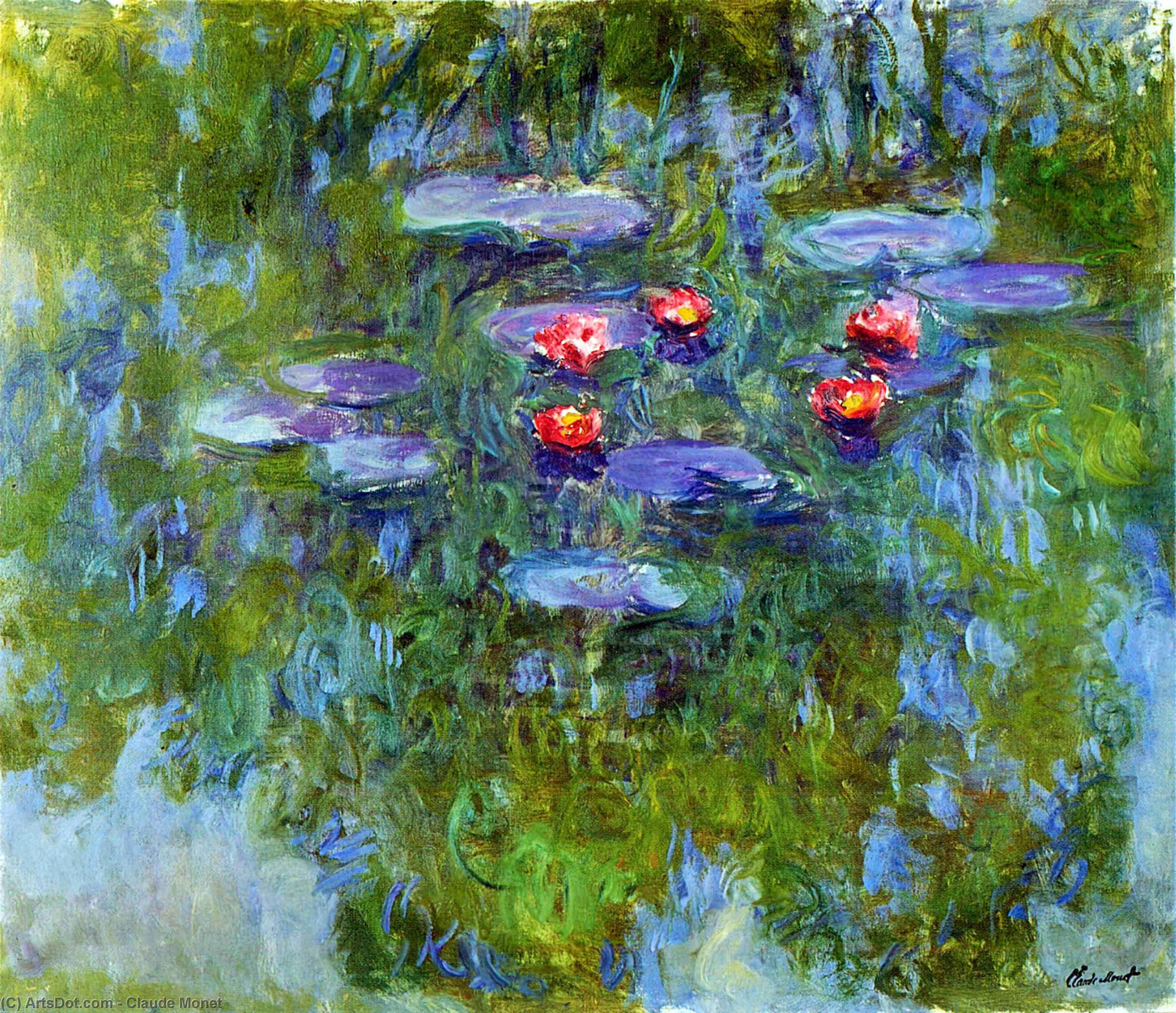 Order Artwork Replica Water Lilies (63), 1919 by Claude Monet (1840-1926, France) | ArtsDot.com