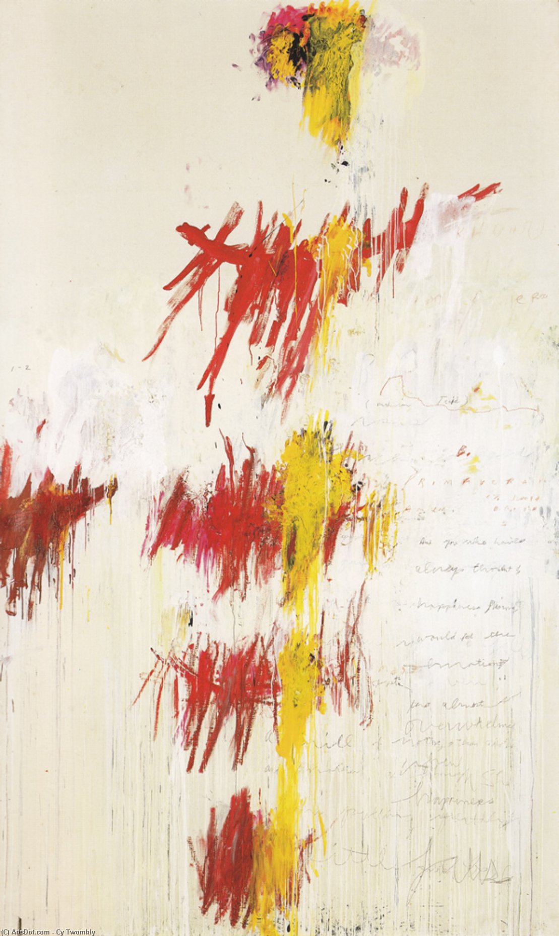 Quattro Stagioni. Primavera, 1995 by Cy Twombly (1928-2011, United States) Cy Twombly | ArtsDot.com