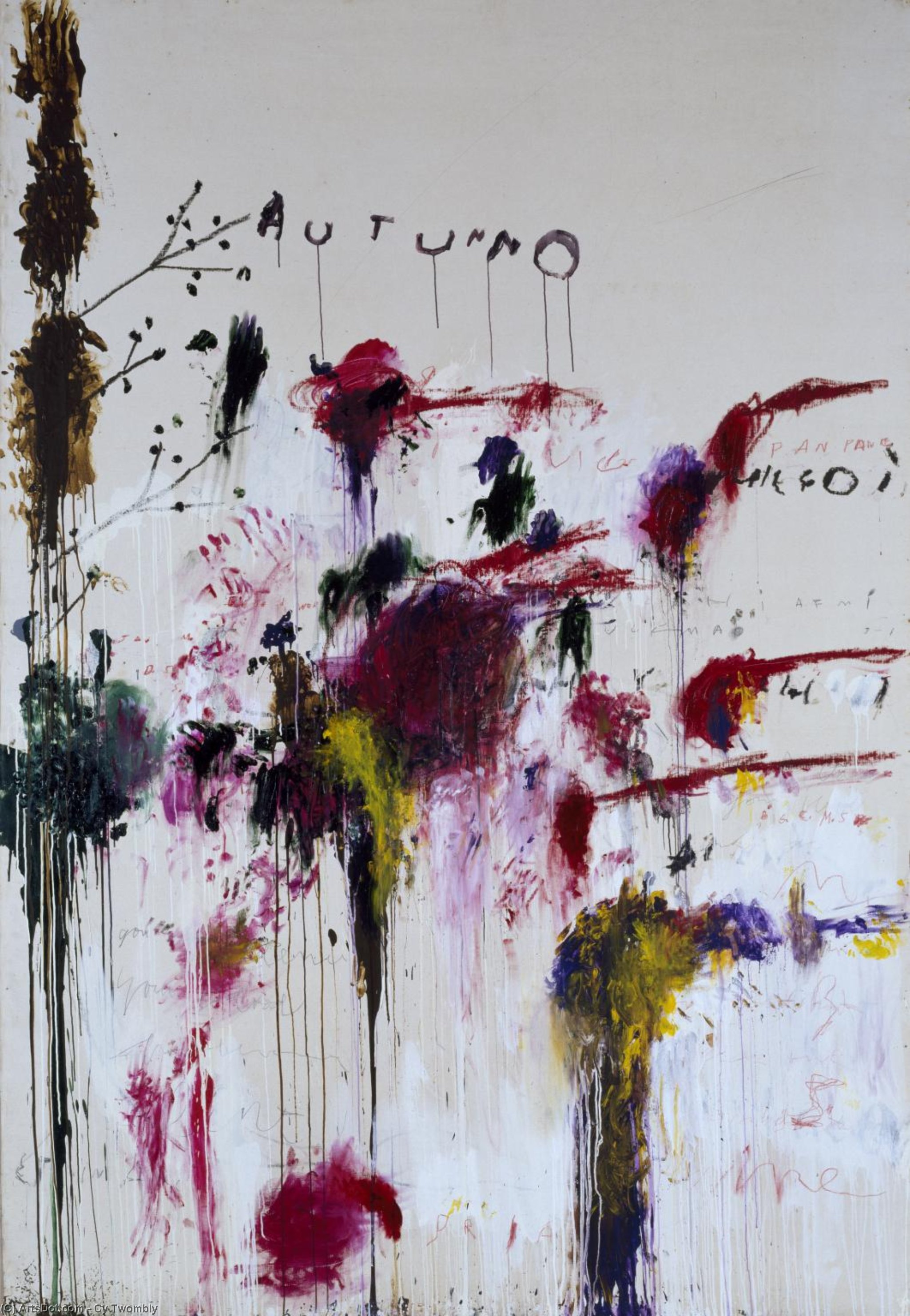 Quattro Stagioni, Autunno, 1995 by Cy Twombly (1928-2011, United States) Cy Twombly | ArtsDot.com