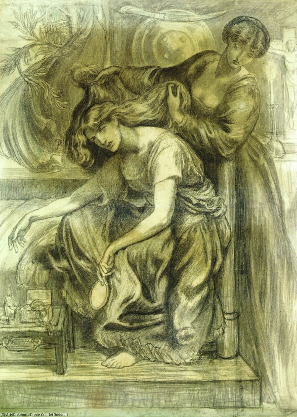 Order Oil Painting Replica Desdemona`s Death Song by Dante Gabriel Rossetti | ArtsDot.com