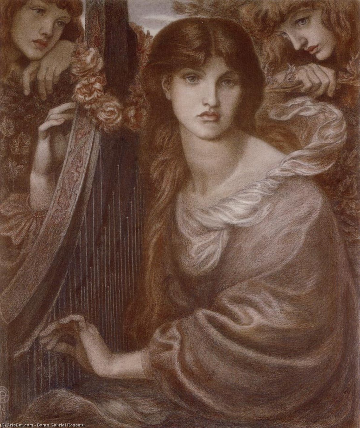 Order Art Reproductions The Garland, 1873 by Dante Gabriel Rossetti | ArtsDot.com