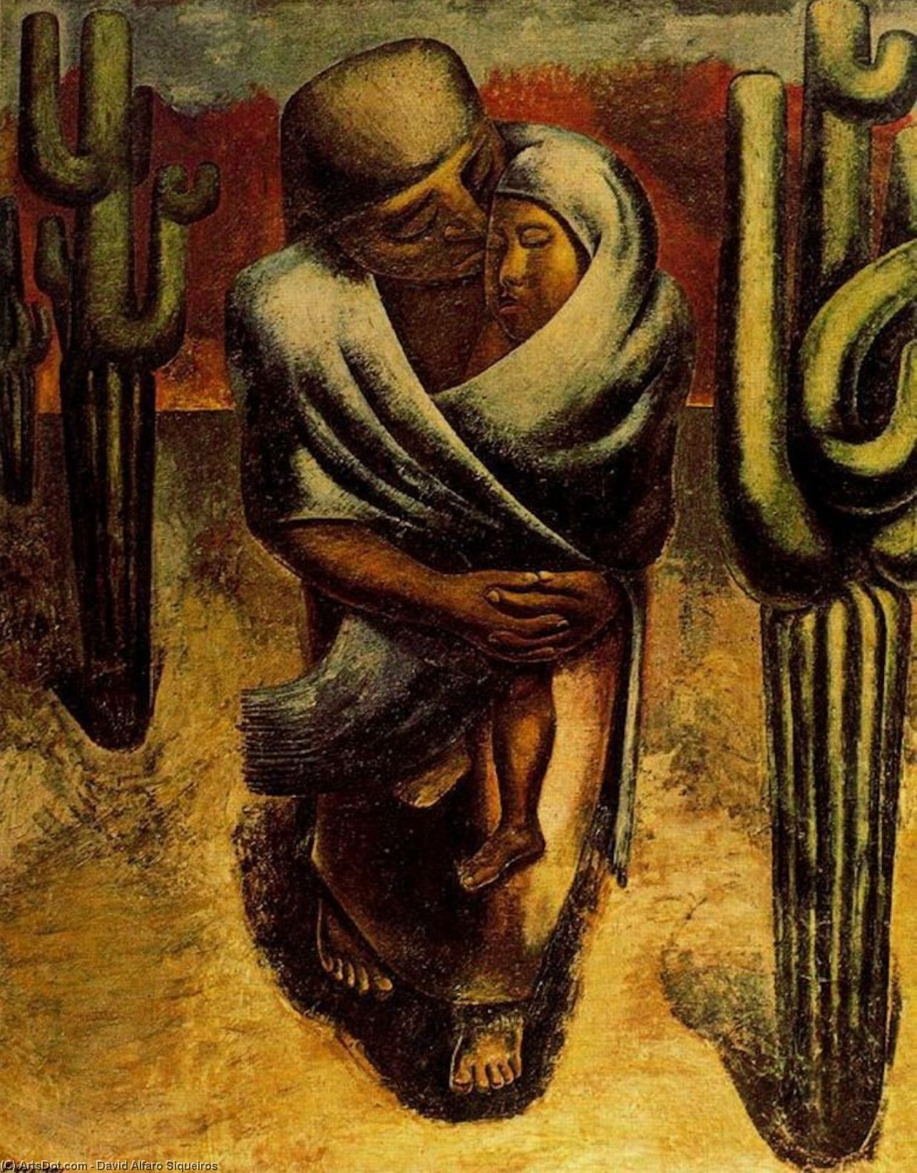 Order Art Reproductions Peasant Mother, 1962 by David Alfaro Siqueiros (Inspired By) (1896-1974, Mexico) | ArtsDot.com