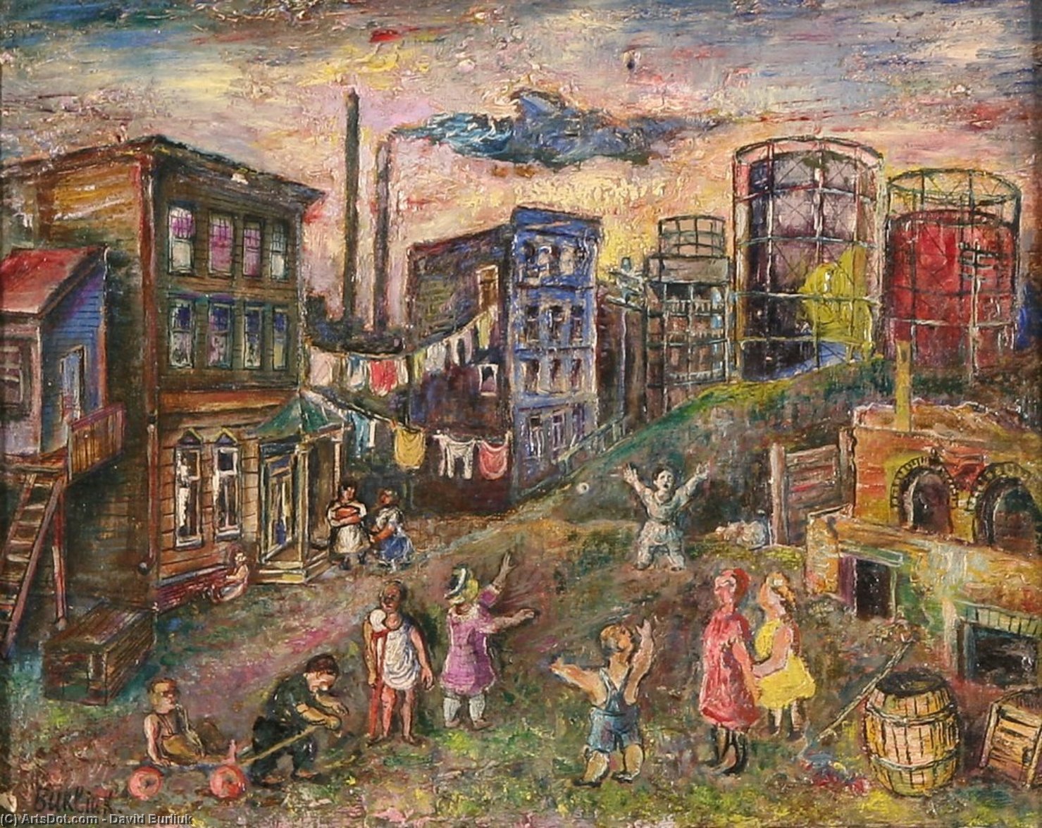 Order Oil Painting Replica The edge of city (Bronx), 1941 by David Davidovich Burliuk (Inspired By) (1882-1967) | ArtsDot.com