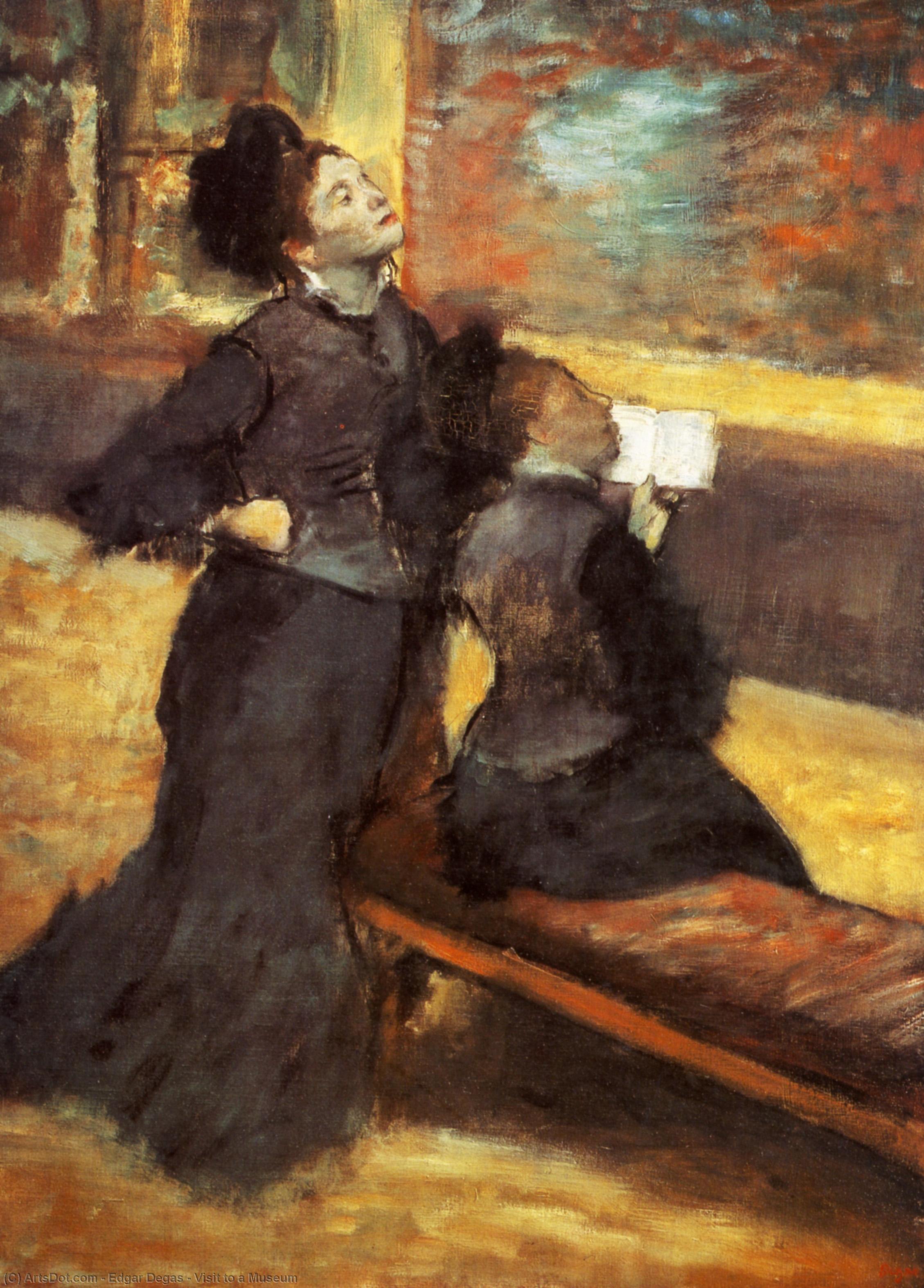Order Art Reproductions Visit to a Museum, 1880 by Edgar Degas (1834-1917, France) | ArtsDot.com