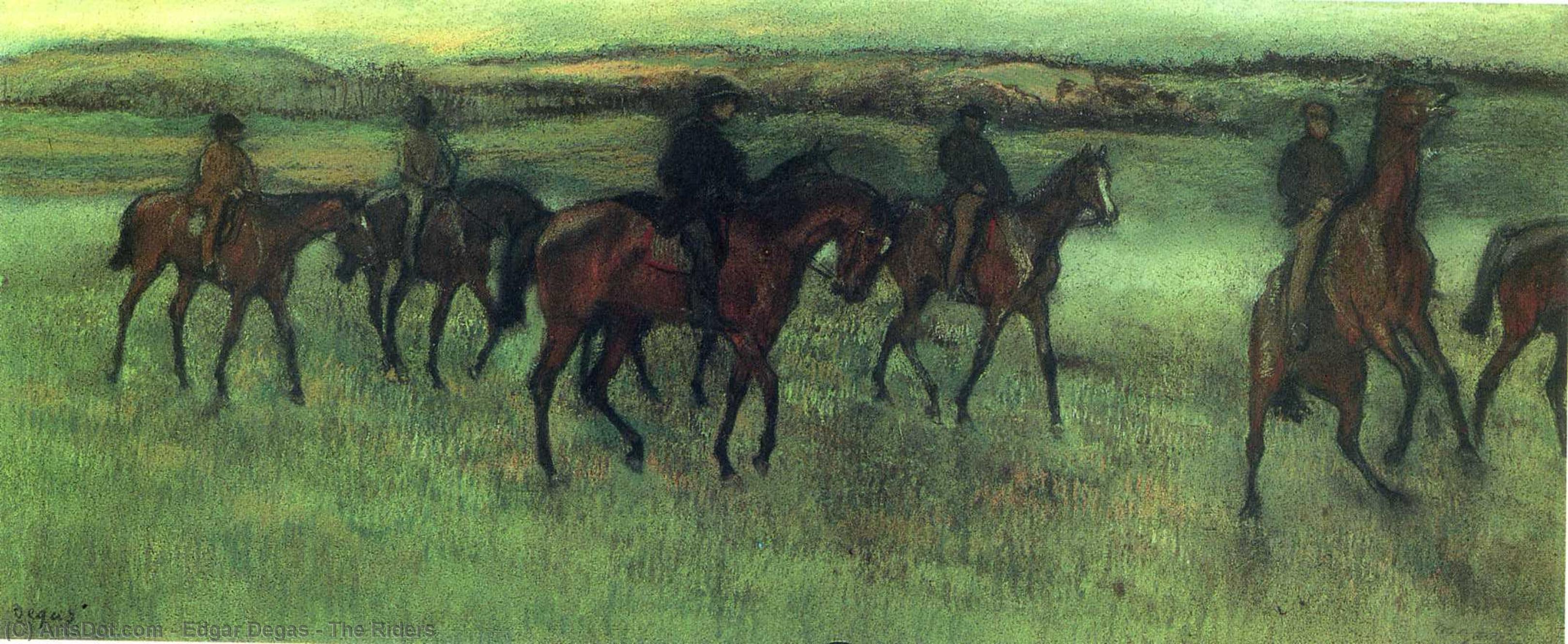 Order Art Reproductions The Riders, 1876 by Edgar Degas (1834-1917, France) | ArtsDot.com