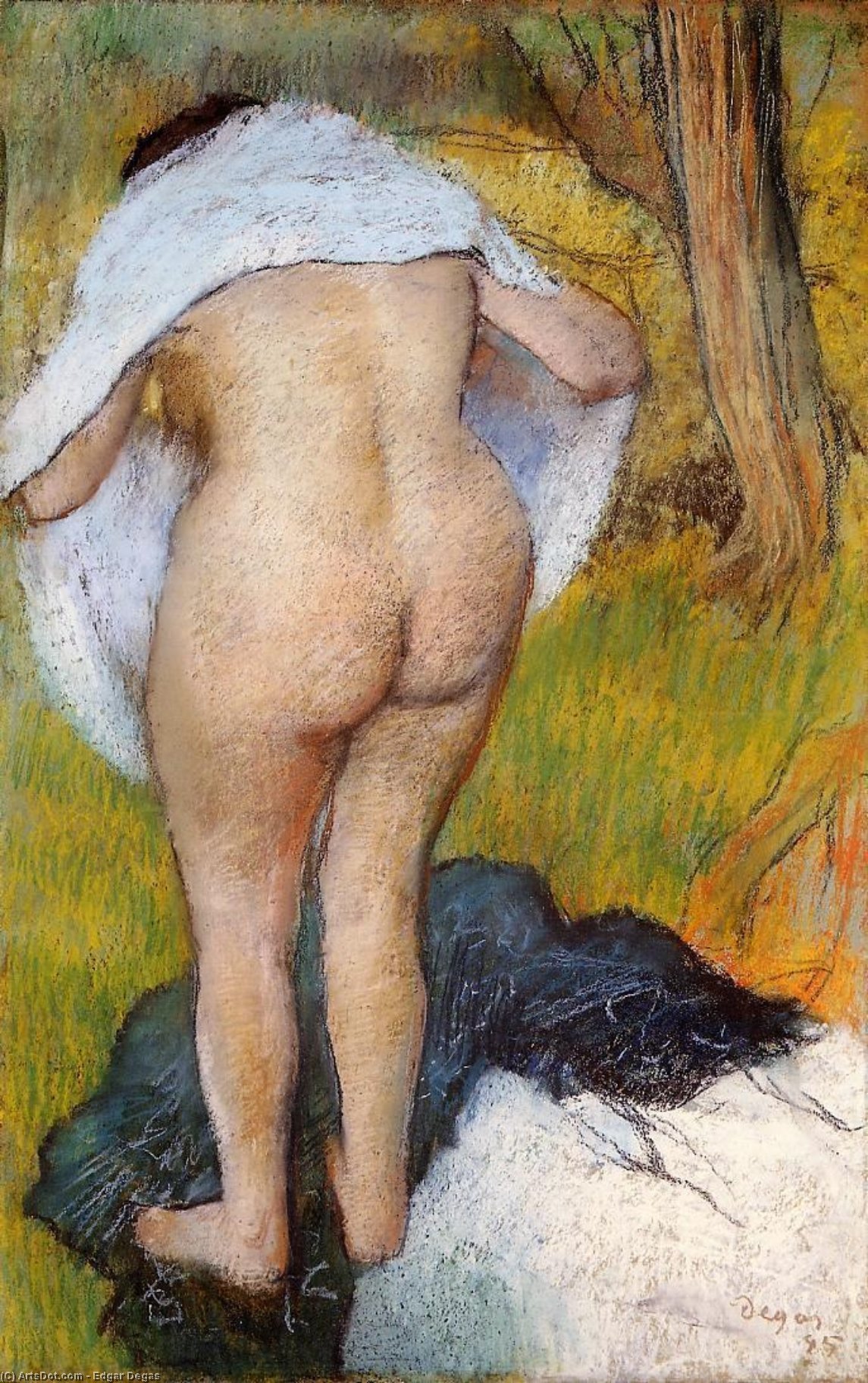 Order Artwork Replica Nude Woman Pulling on Her Clothes, 1885 by Edgar Degas (1834-1917, France) | ArtsDot.com