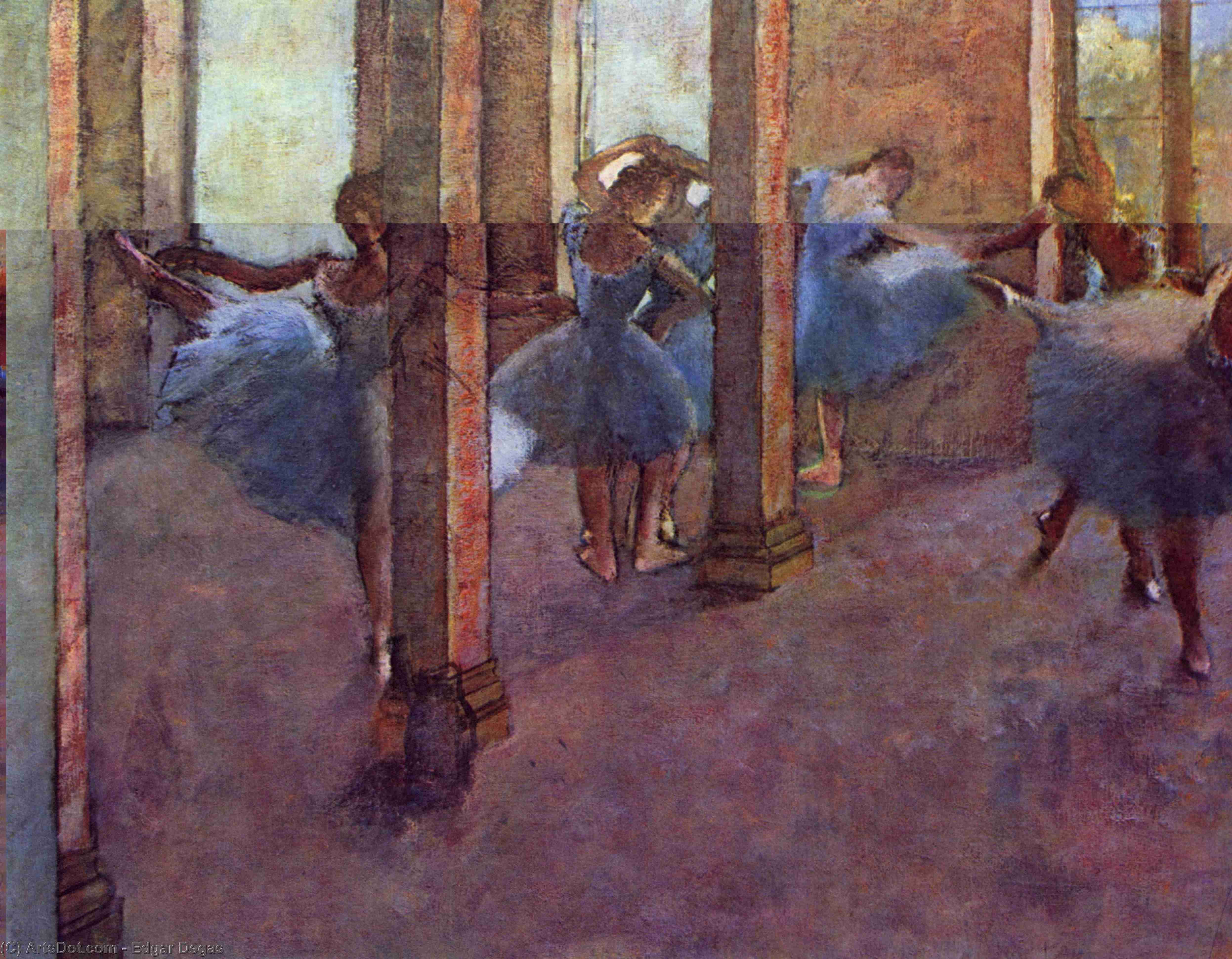 Order Oil Painting Replica Dancers in Foyer, 1890 by Edgar Degas (1834-1917, France) | ArtsDot.com