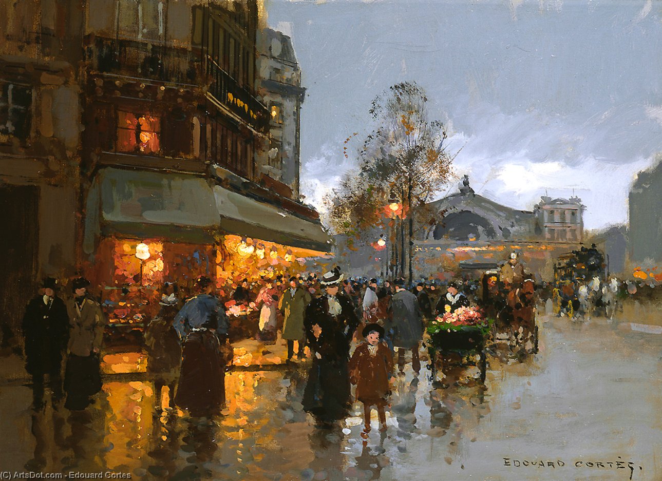 Order Oil Painting Replica North Station by Edouard Cortes (Inspired By) (1882-1969, France) | ArtsDot.com