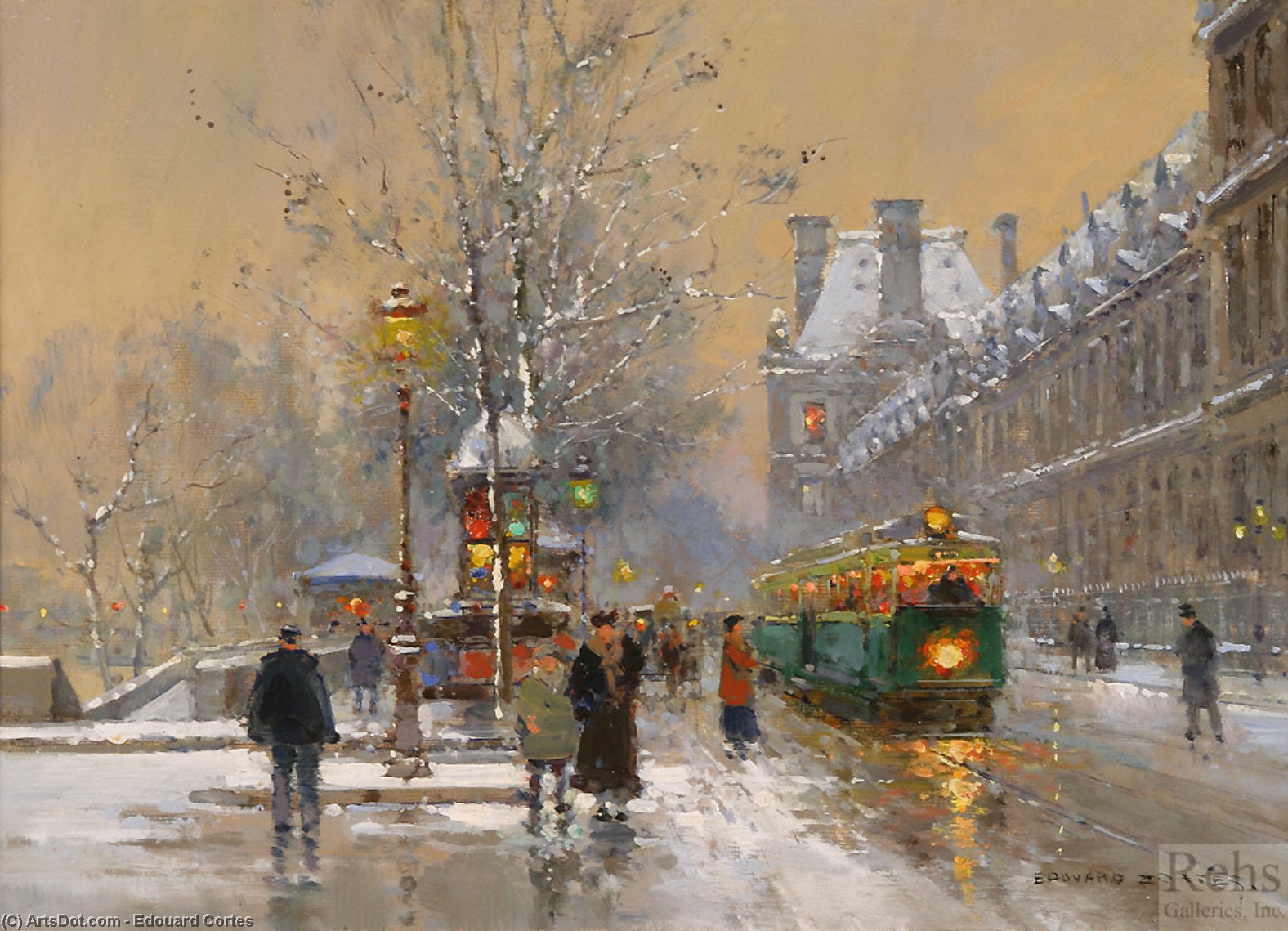 Buy Museum Art Reproductions Quay du Louvre by Edouard Cortes (Inspired By) (1882-1969, France) | ArtsDot.com
