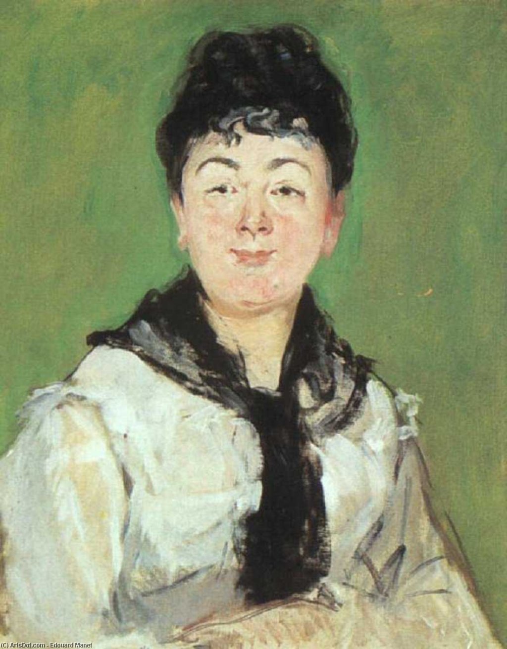 Buy Museum Art Reproductions Portrait of a lady with a black fichu, 1878 by Edouard Manet (1832-1883, France) | ArtsDot.com