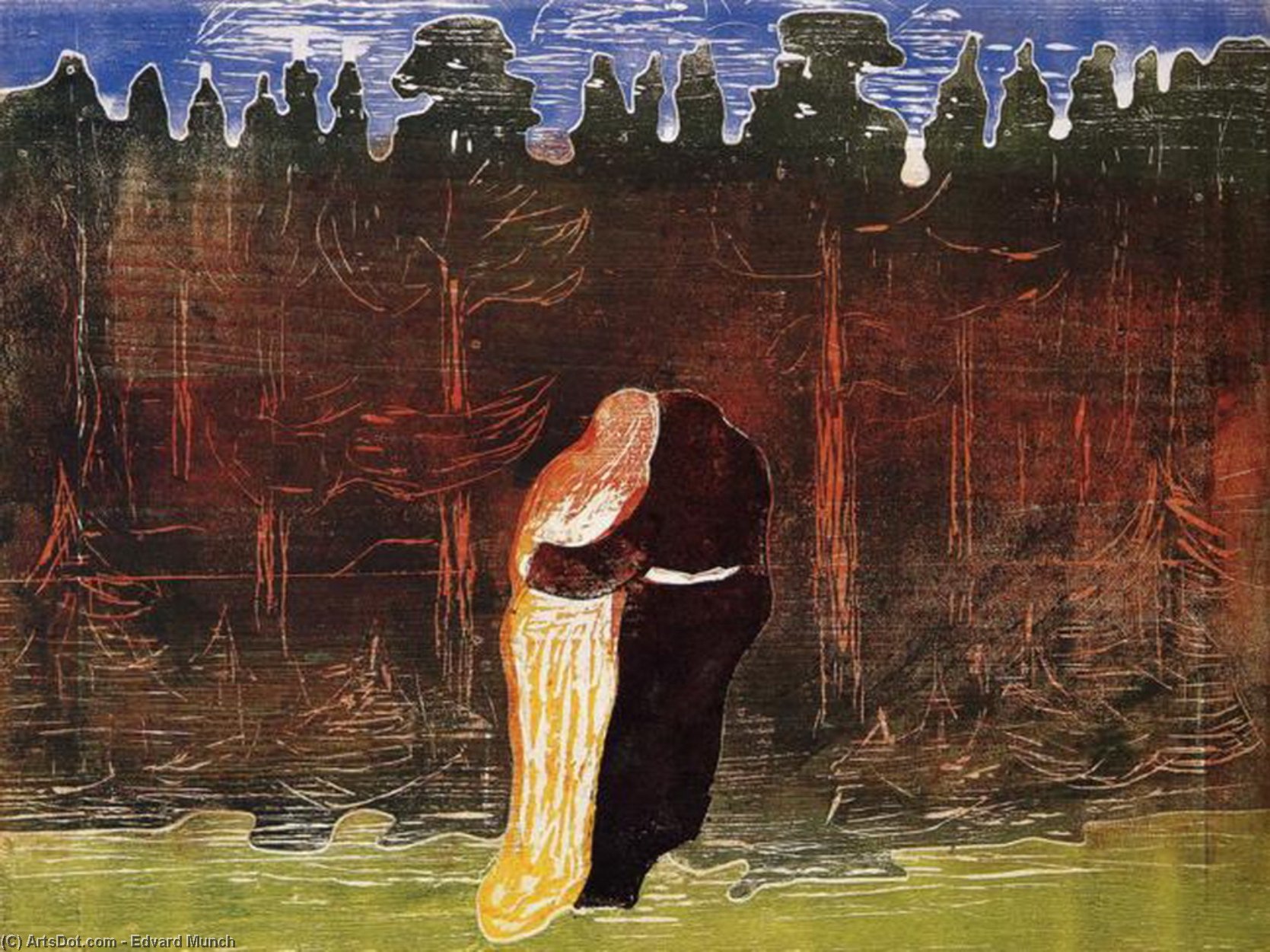 Order Oil Painting Replica Towards the Forest II, 1915 by Edvard Munch (1863-1944, Sweden) | ArtsDot.com