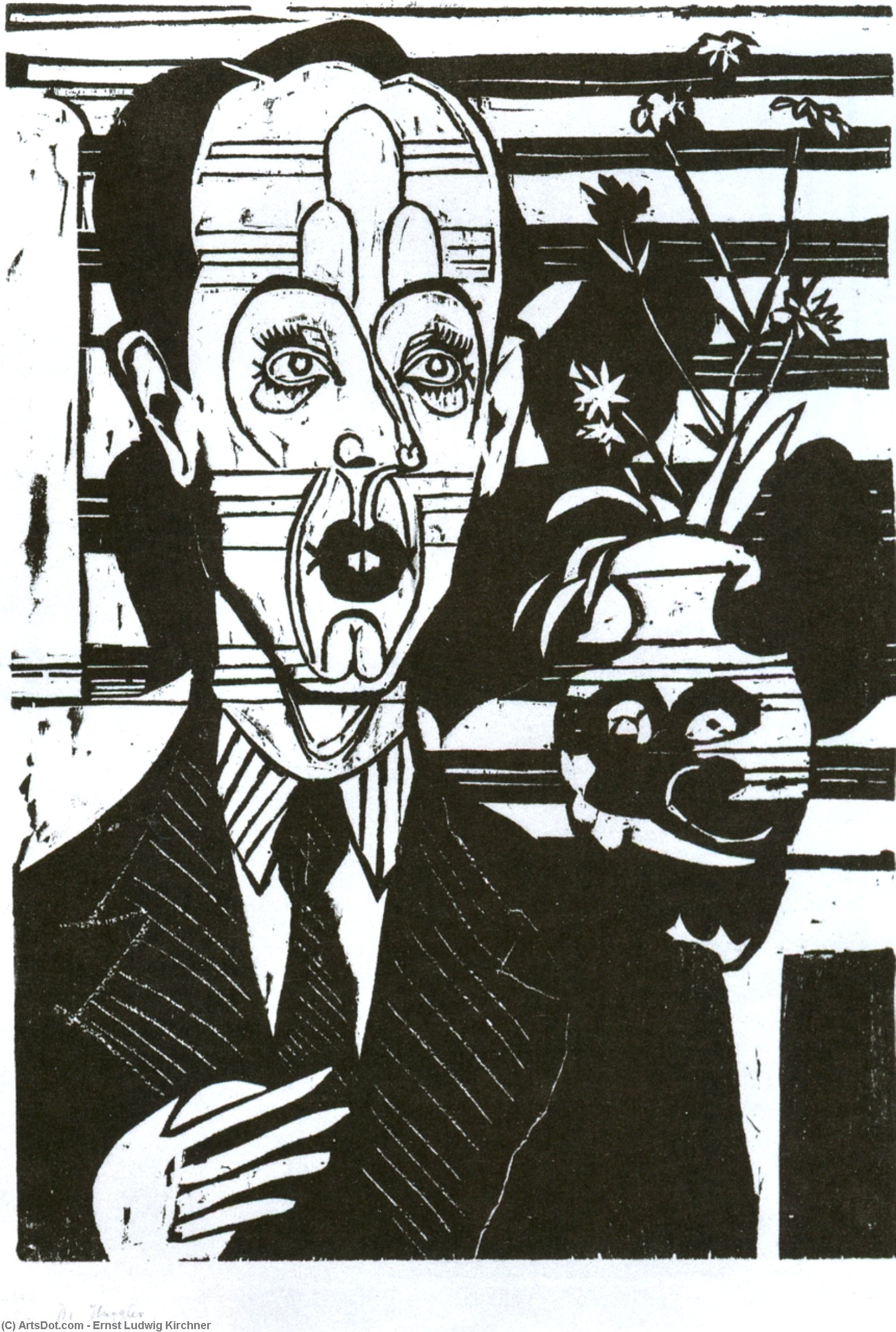Order Artwork Replica Portrait of Dr. Huggler, 1935 by Ernst Ludwig Kirchner (1880-1938, Germany) | ArtsDot.com