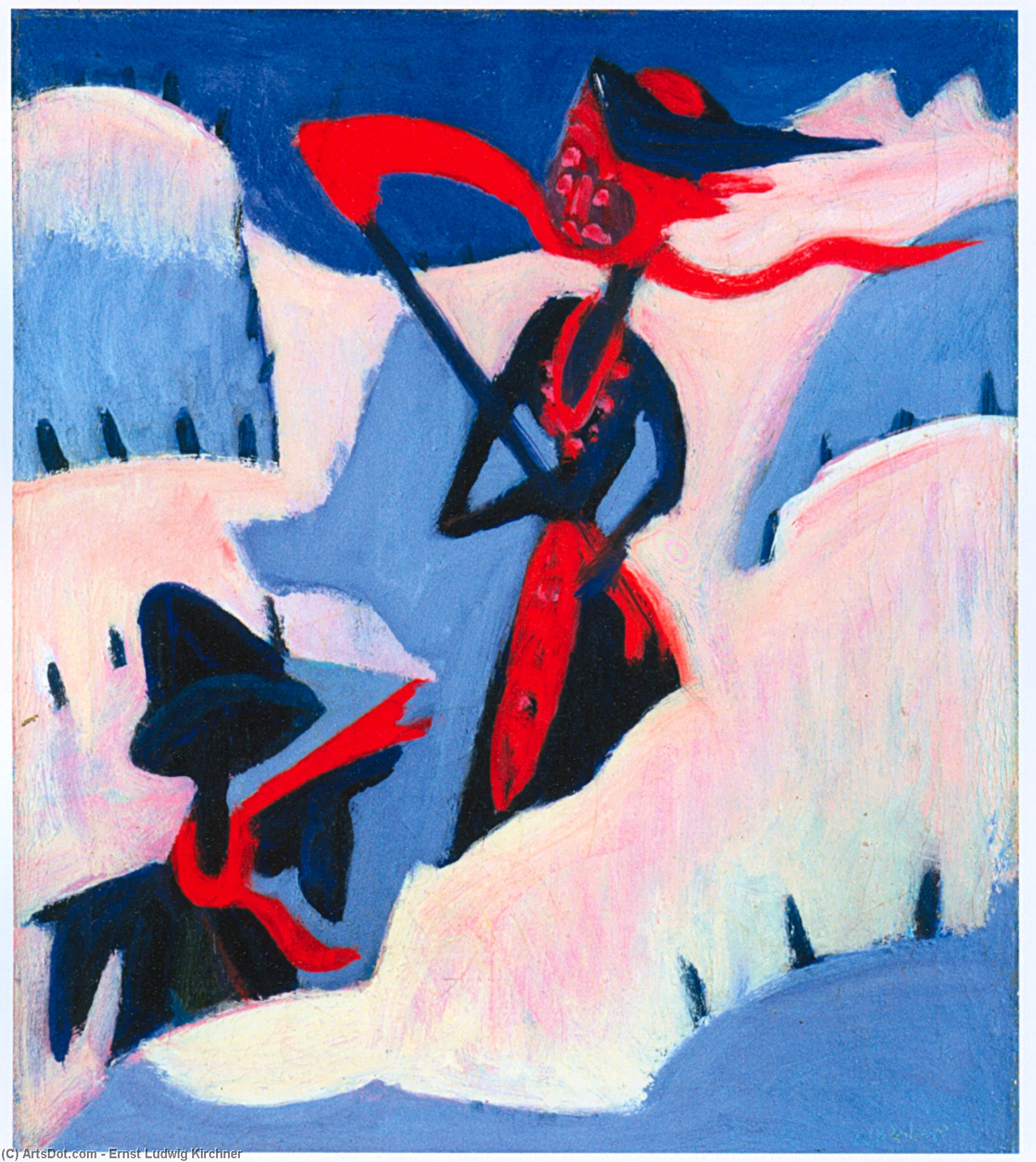 Buy Museum Art Reproductions Witch and Scarecrow in the Snow, 1932 by Ernst Ludwig Kirchner (1880-1938, Germany) | ArtsDot.com