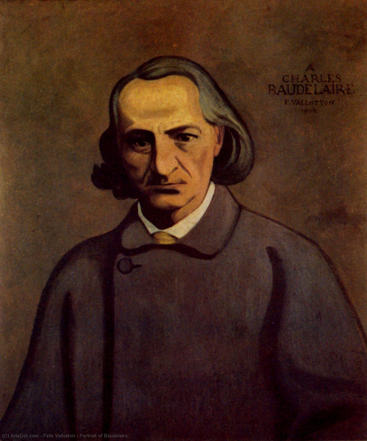 Order Oil Painting Replica Portrait of Baudelaire, 1902 by Felix Vallotton (1865-1925, Switzerland) | ArtsDot.com