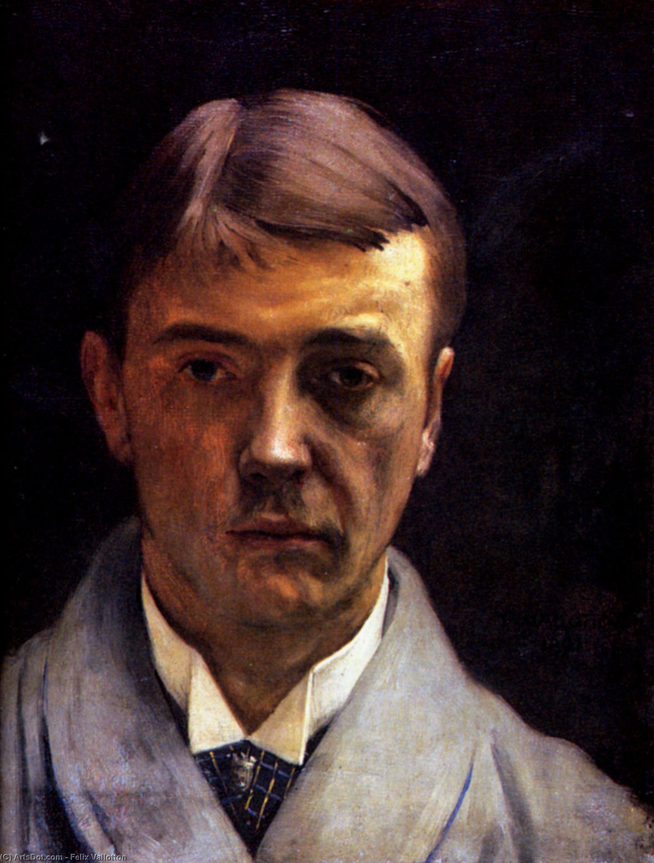 Order Oil Painting Replica My portrait, 1891 by Felix Vallotton (1865-1925, Switzerland) | ArtsDot.com