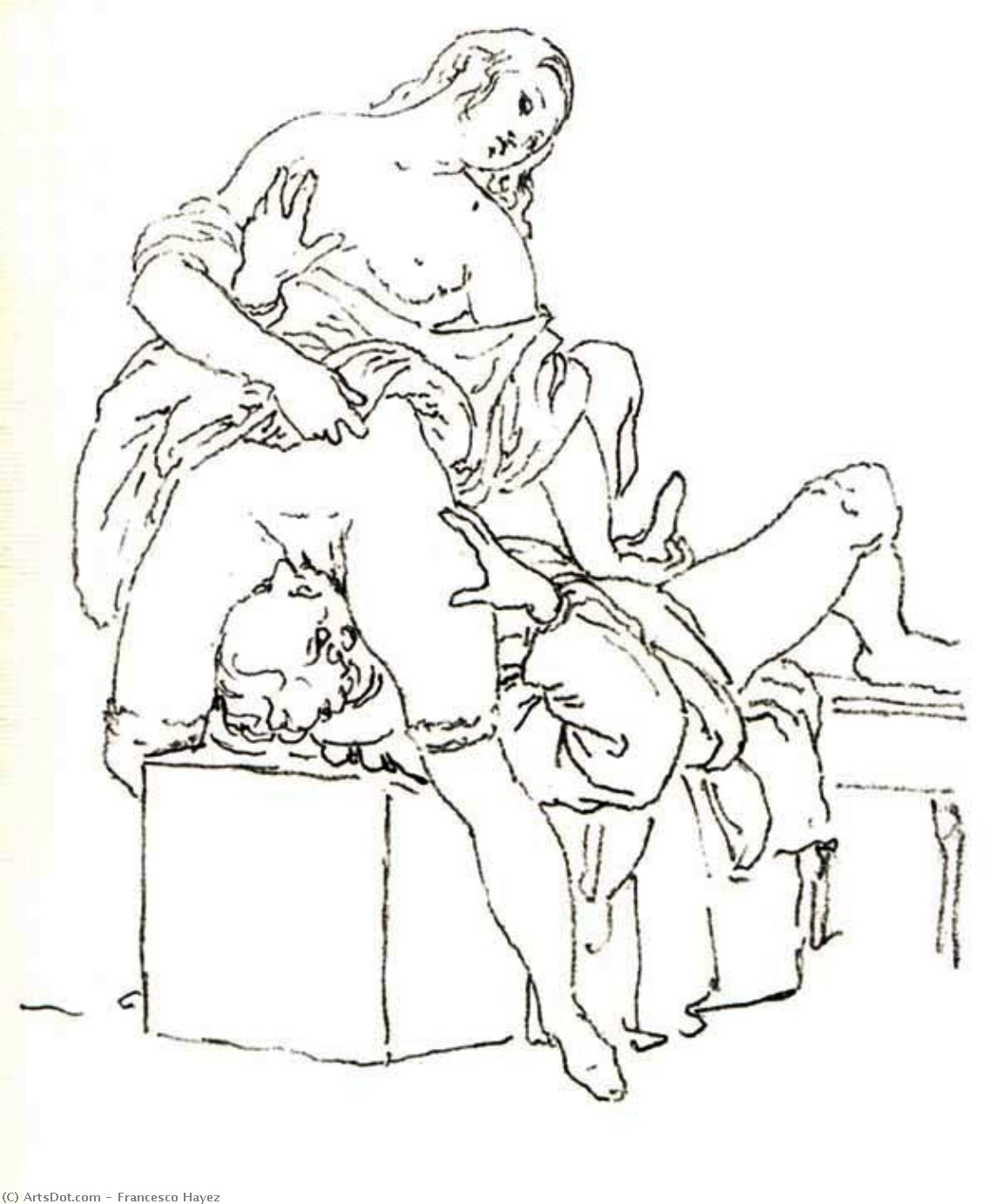 Order Artwork Replica Cunnilingus, or oral sex performed on a woman by Francesco Hayez (1791-1882, Italy) | ArtsDot.com