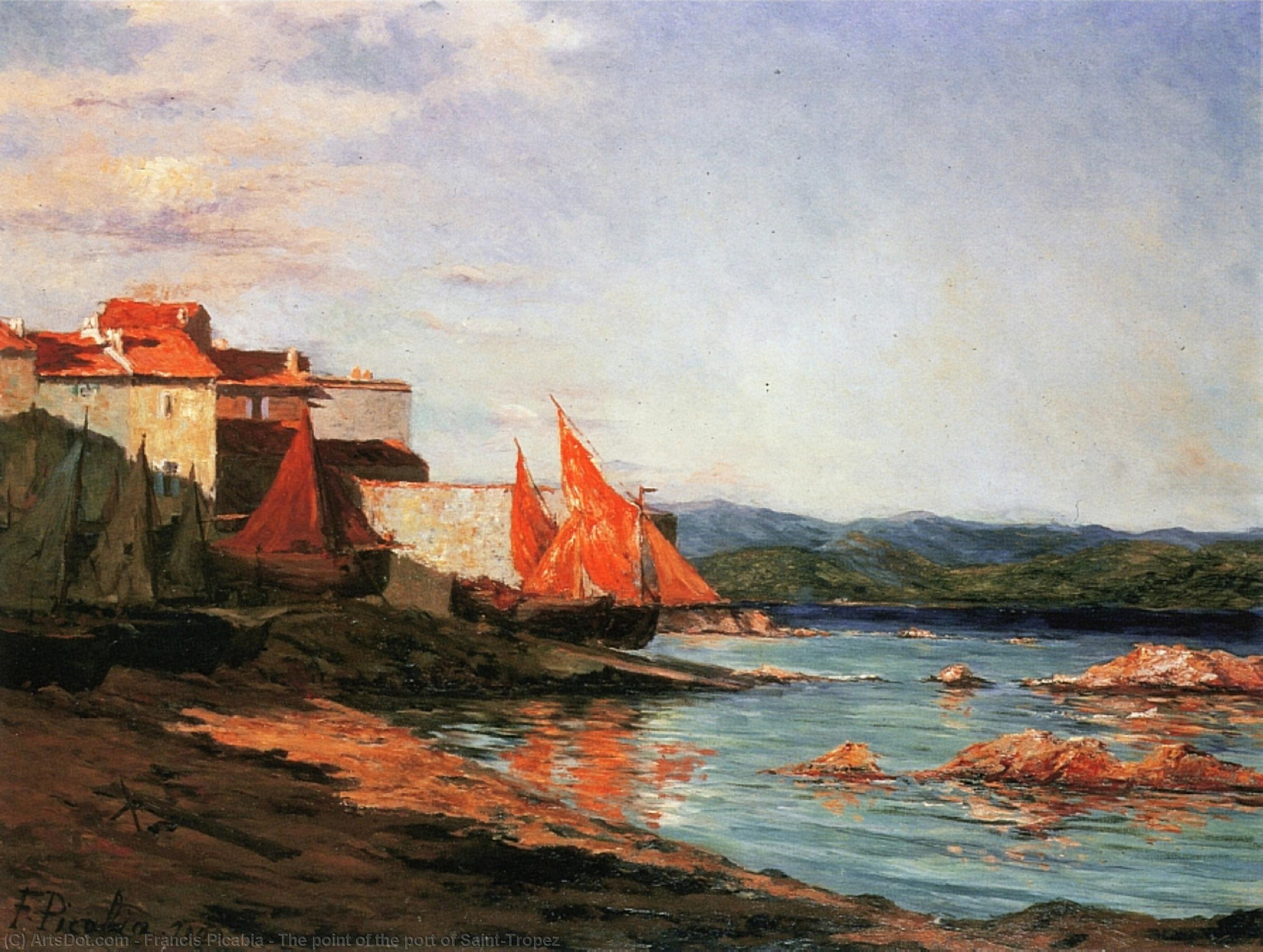 Buy Museum Art Reproductions The point of the port of Saint-Tropez, 1900 by Francis Picabia (Inspired By) (1879-1953, France) | ArtsDot.com