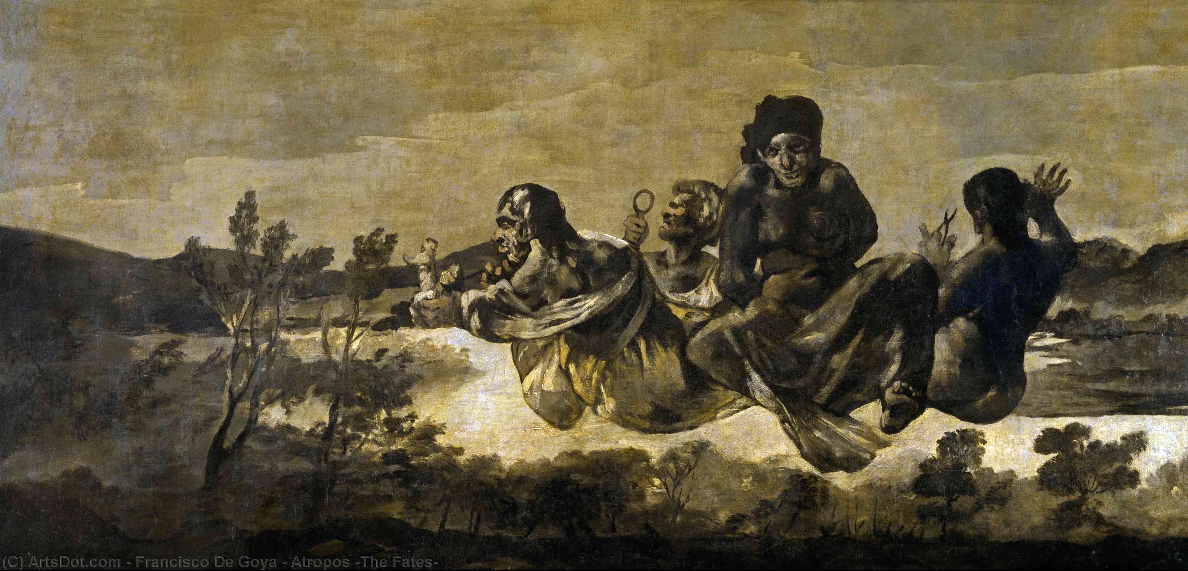 Buy Museum Art Reproductions Atropos (The Fates), 1823 by Francisco De Goya (1746-1828, Spain) | ArtsDot.com