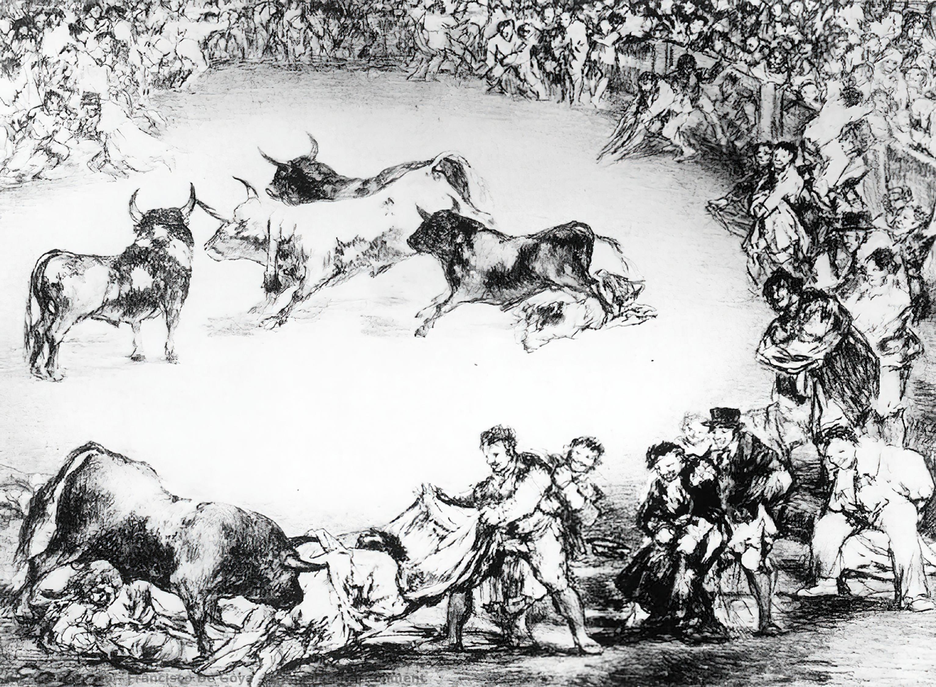 Buy Museum Art Reproductions Spanish Entertainment, 1825 by Francisco De Goya (1746-1828, Spain) | ArtsDot.com
