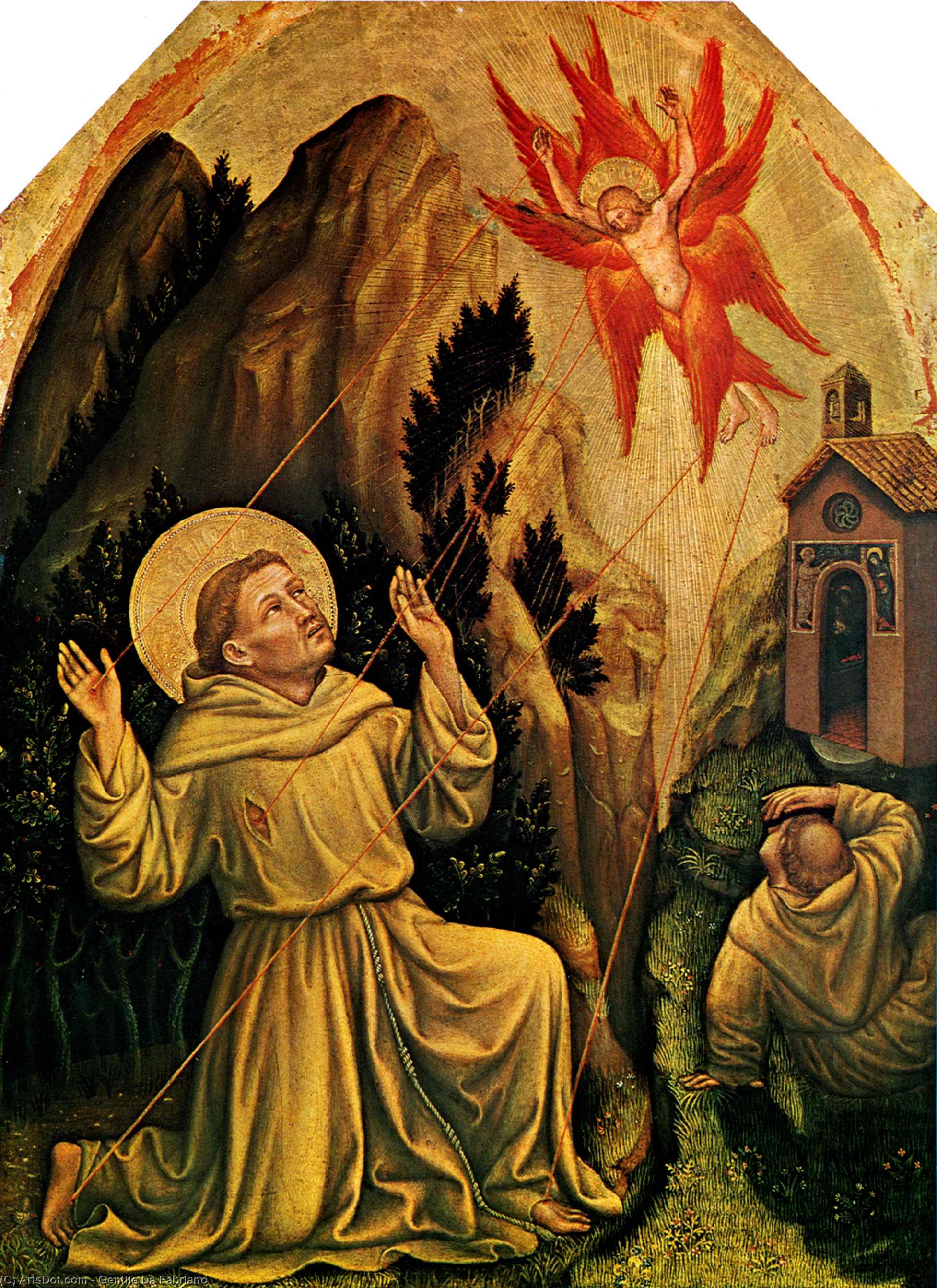 Order Oil Painting Replica St.Francis by Gentile Da Fabriano (1370-1427, Italy) | ArtsDot.com