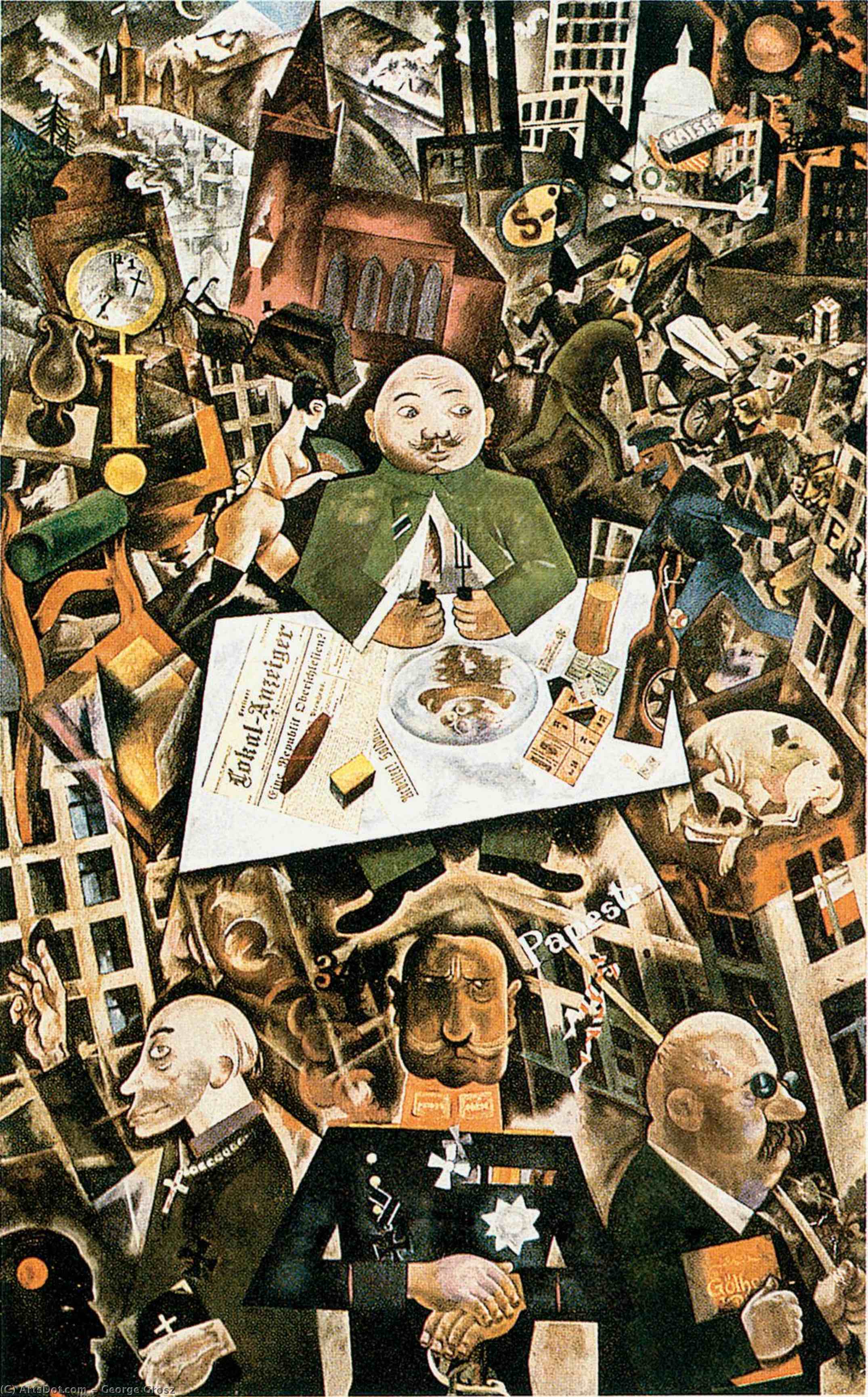 Order Oil Painting Replica Germany a Winter`s Tale, 1919 by George Grosz (Inspired By) (1893-1959, Germany) | ArtsDot.com