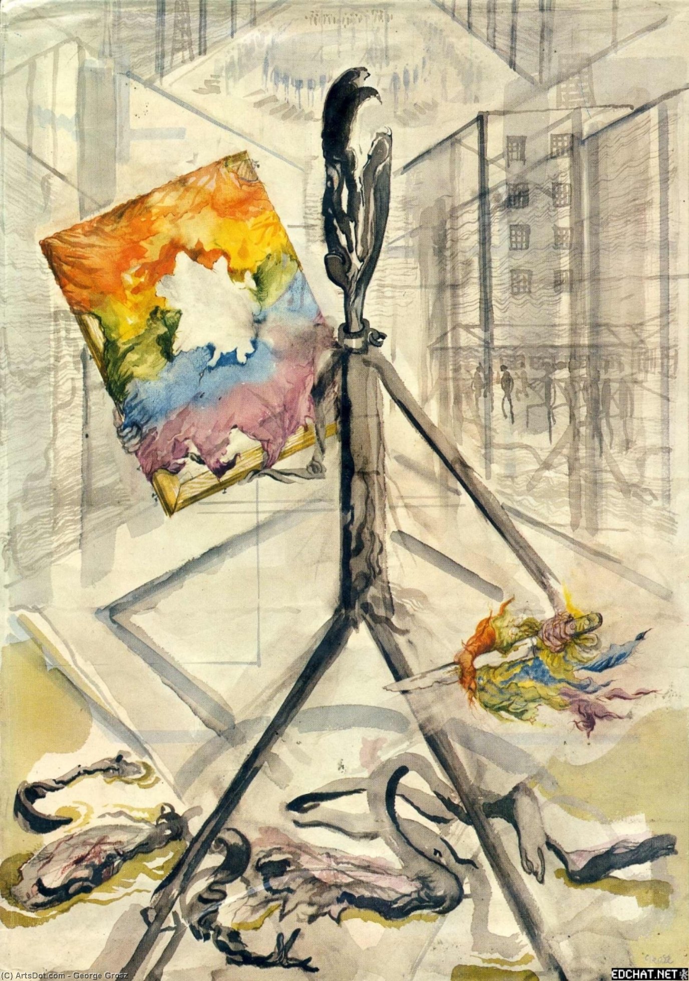 Buy Museum Art Reproductions The enemy of the rainbow, 1952 by George Grosz (Inspired By) (1893-1959, Germany) | ArtsDot.com