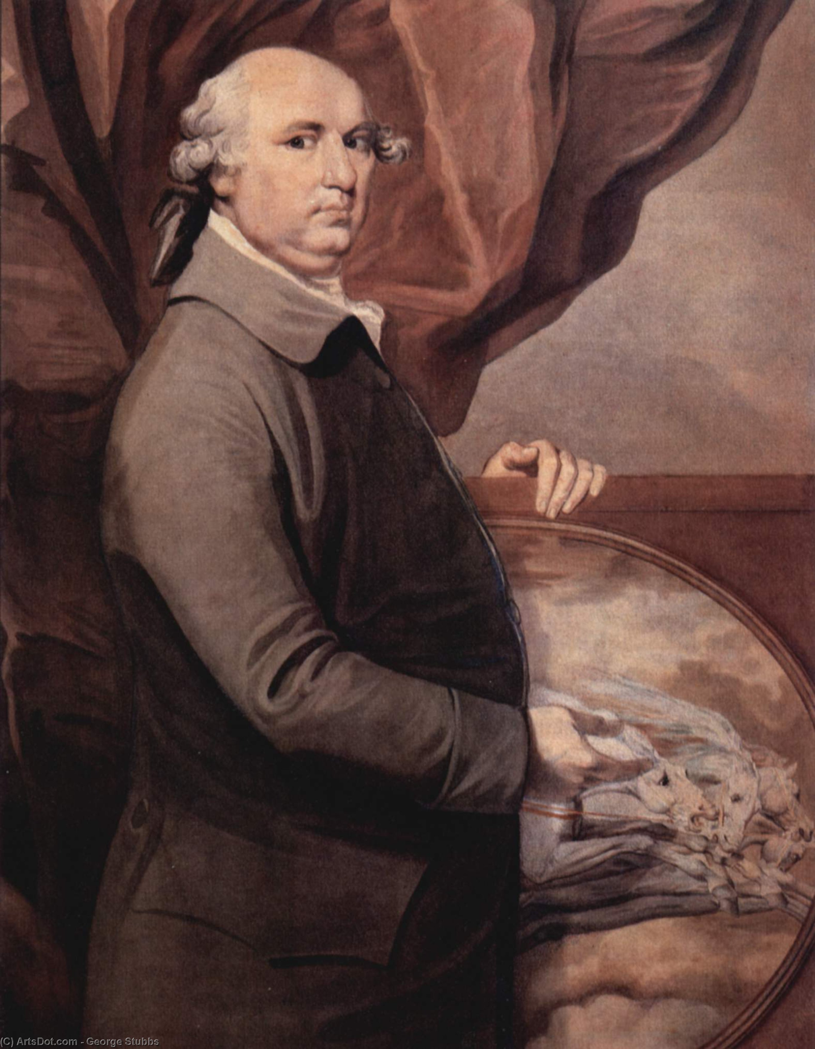 Order Oil Painting Replica Self-Portrait, 1775 by George Stubbs (1724-1806, United Kingdom) | ArtsDot.com