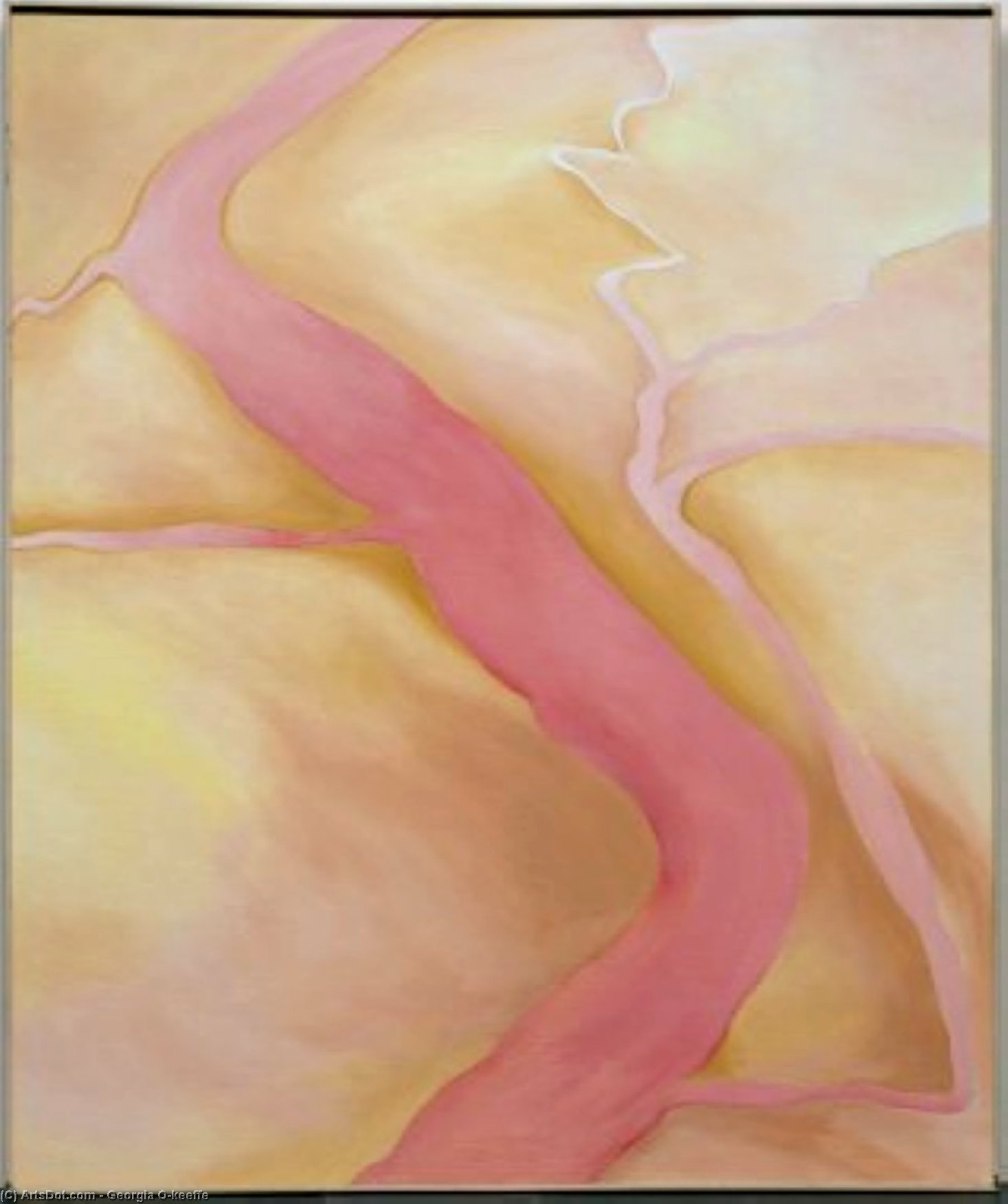 Order Artwork Replica It Was Yellow and Pink II by Georgia Totto O'keeffe (Inspired By) (1887-1986, United States) | ArtsDot.com