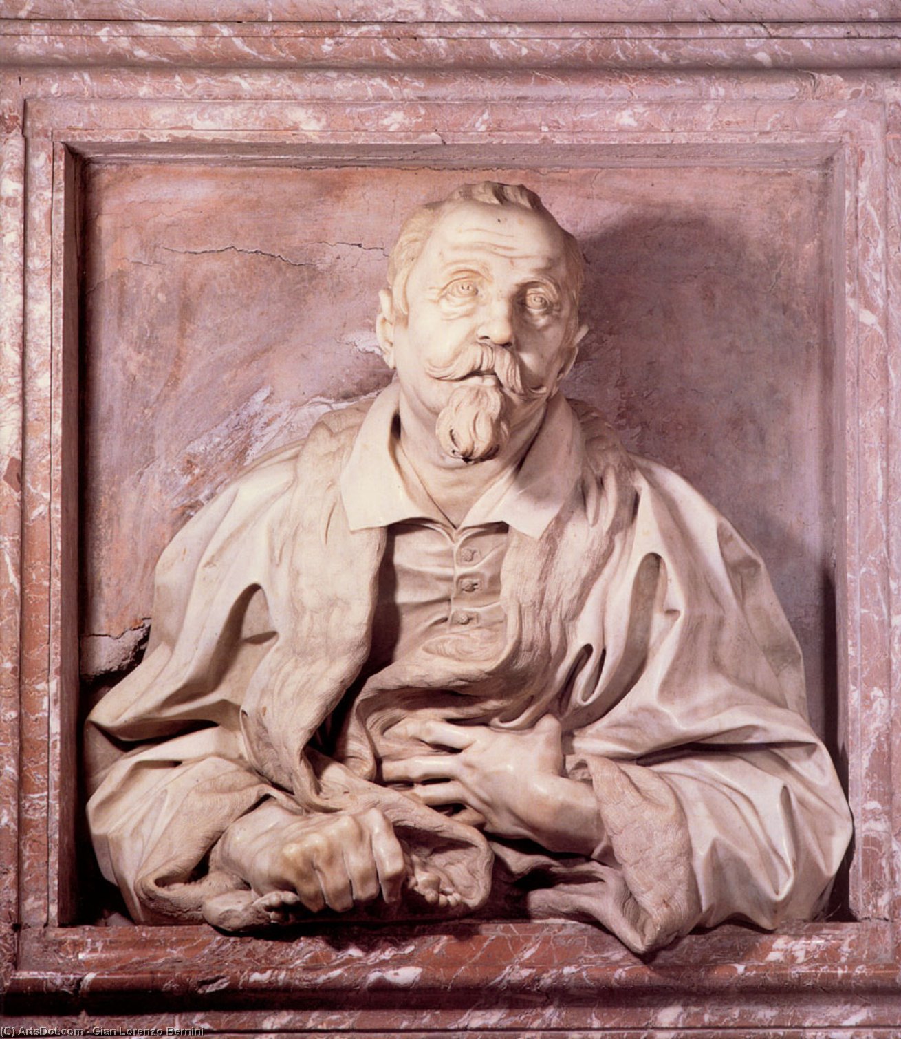 Order Artwork Replica Memorial Bust of Gabriele Fonseca, 1665 by Gian Lorenzo Bernini (1598-1680, Italy) | ArtsDot.com