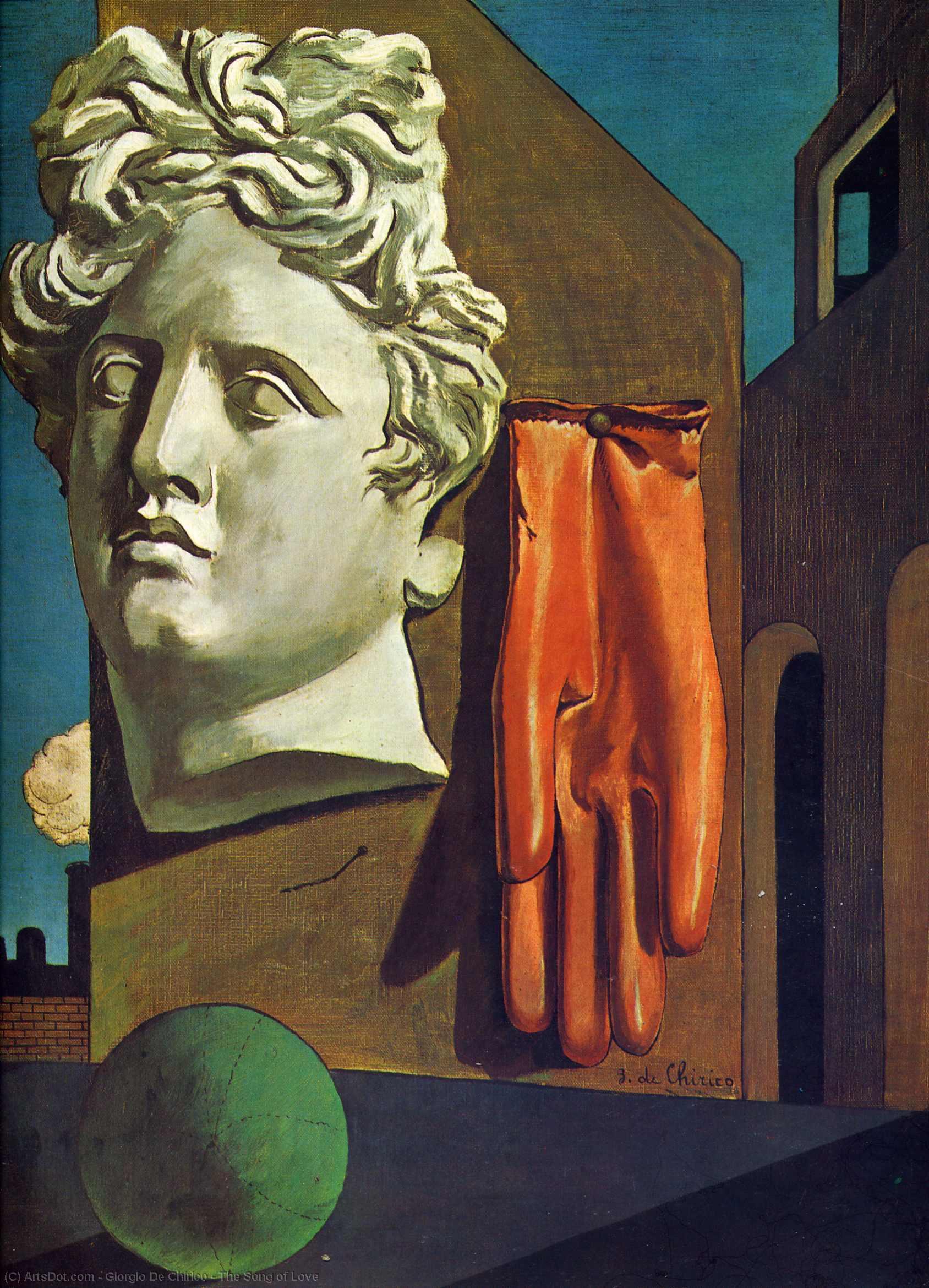 Order Oil Painting Replica The Song of Love, 1914 by Giorgio De Chirico (Inspired By) (1888-1978, Greece) | ArtsDot.com