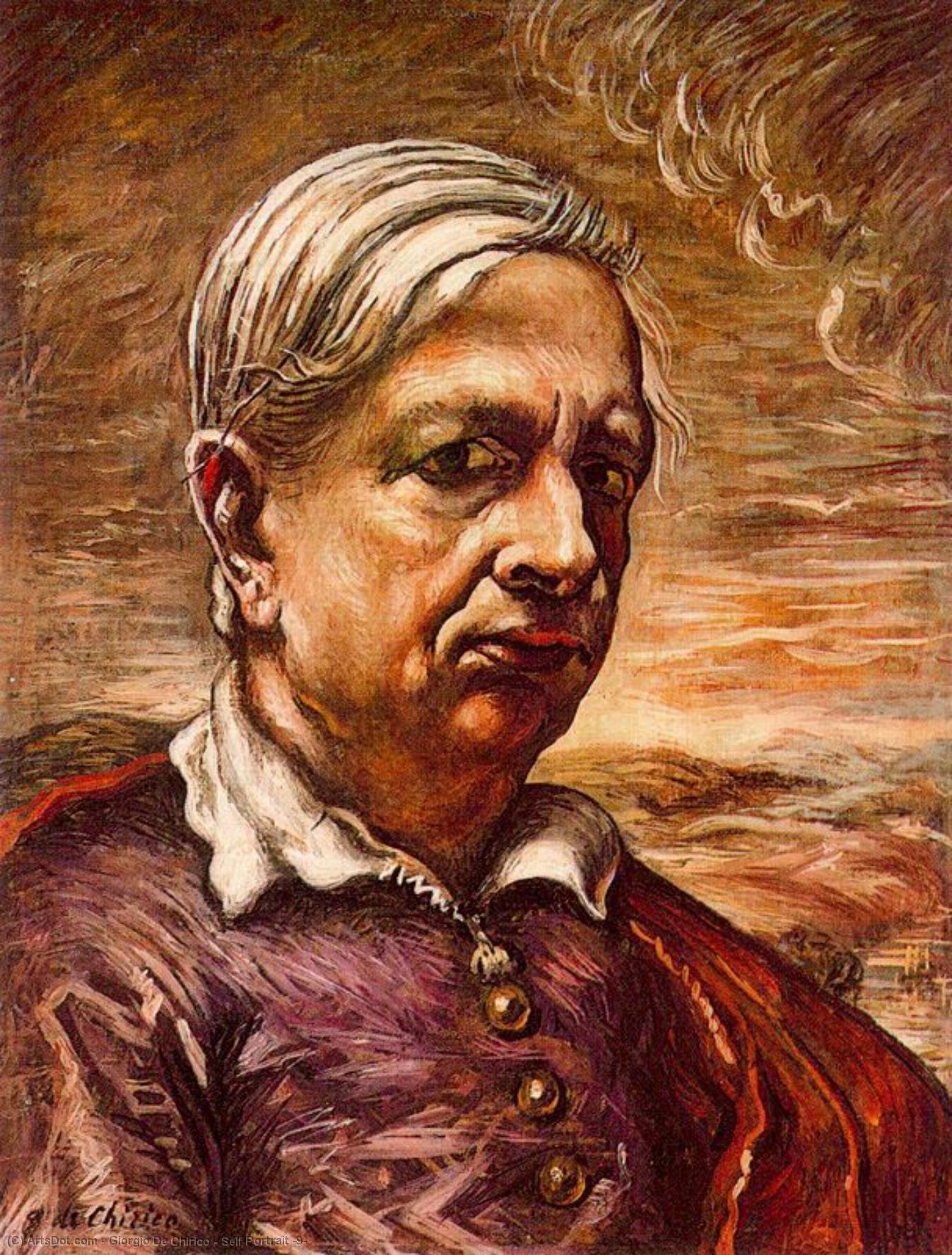 Order Paintings Reproductions Self Portrait (9) by Giorgio De Chirico (Inspired By) (1888-1978, Greece) | ArtsDot.com