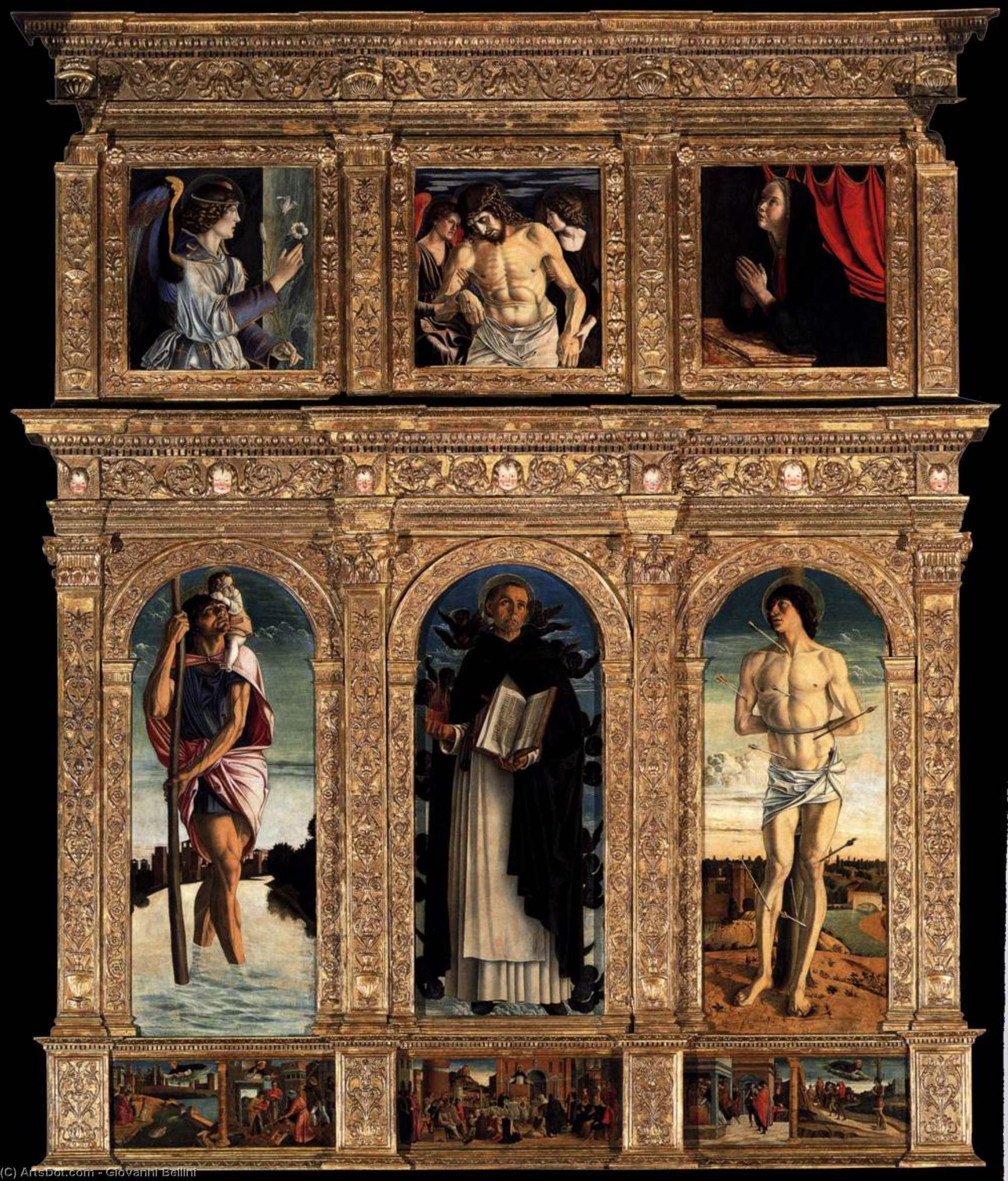 Order Oil Painting Replica Polyptych of San Vincenzo Ferreri, 1468 by Giovanni Bellini (1433-1516, Italy) | ArtsDot.com
