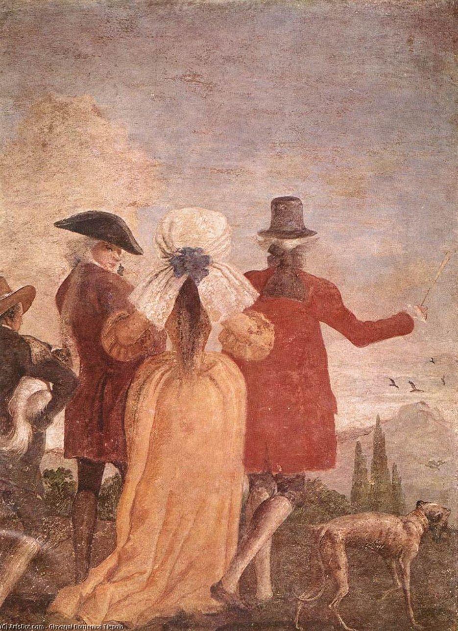 Buy Museum Art Reproductions The Walk, 1791 by Giovanni Domenico Tiepolo (2007-1770, Italy) | ArtsDot.com