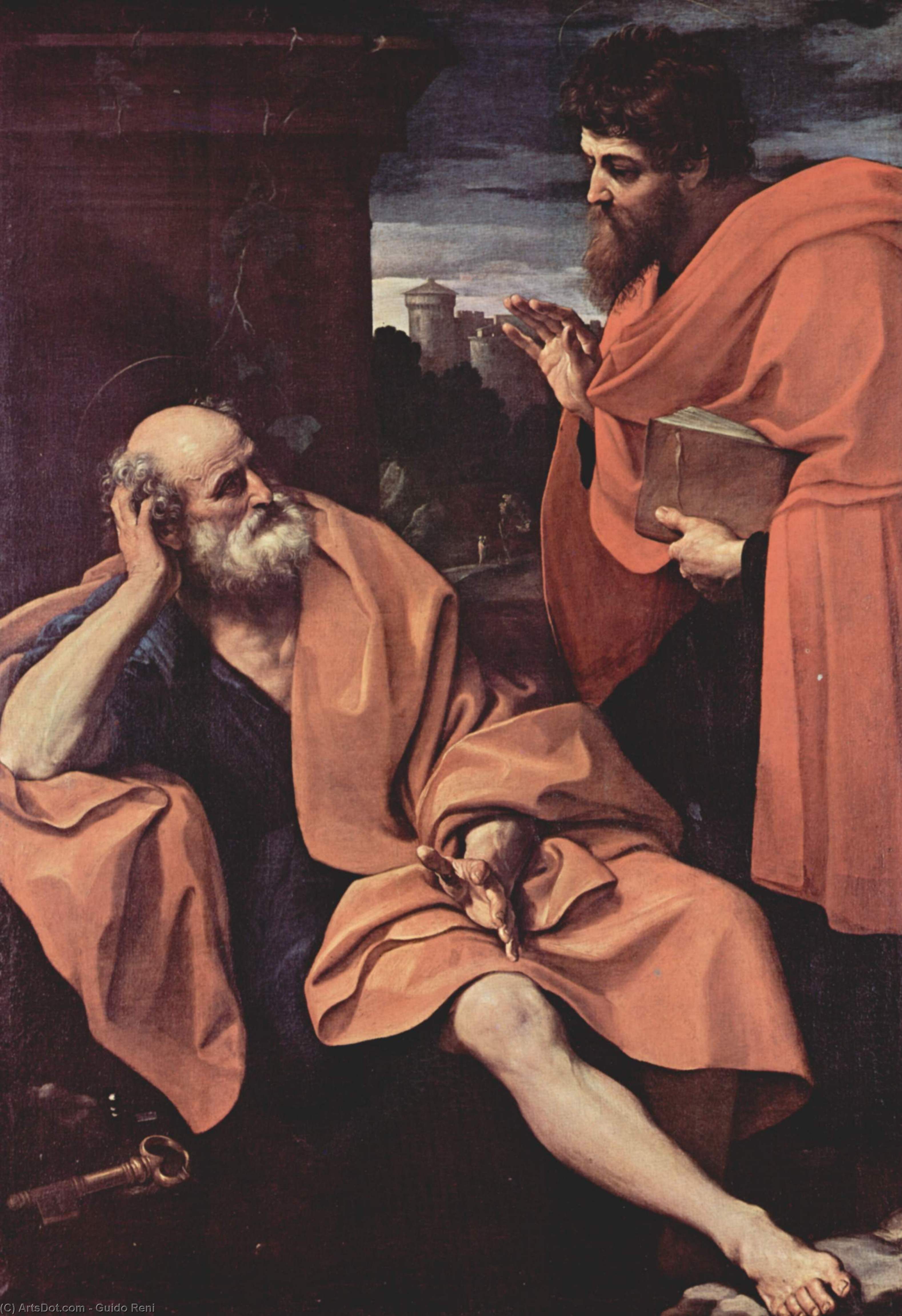 Order Oil Painting Replica St. Peter and St. Paul, 1605 by Reni Guido (Le Guide) (1575-1642, Italy) | ArtsDot.com