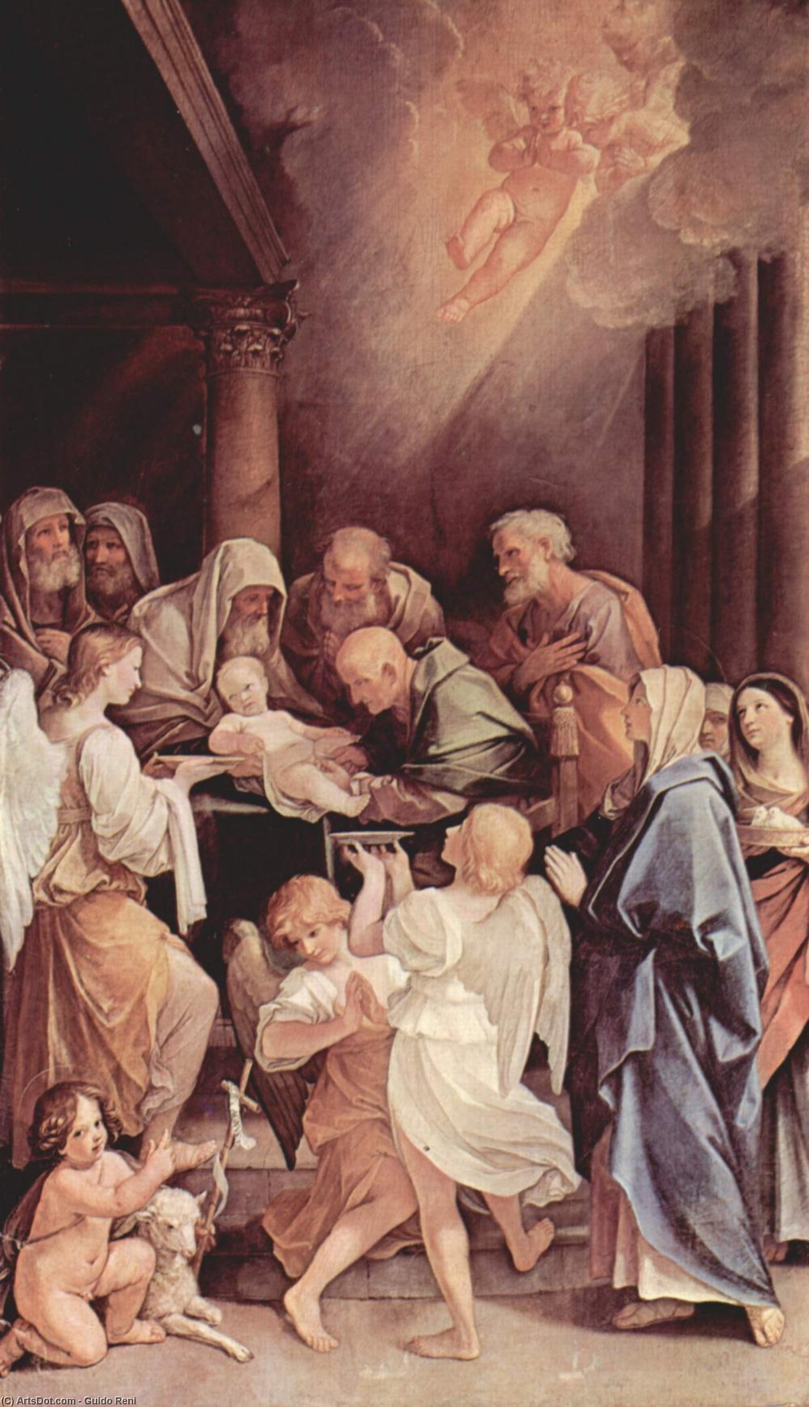 Order Art Reproductions The circumcision of the Child Jesus, 1640 by Reni Guido (Le Guide) (1575-1642, Italy) | ArtsDot.com
