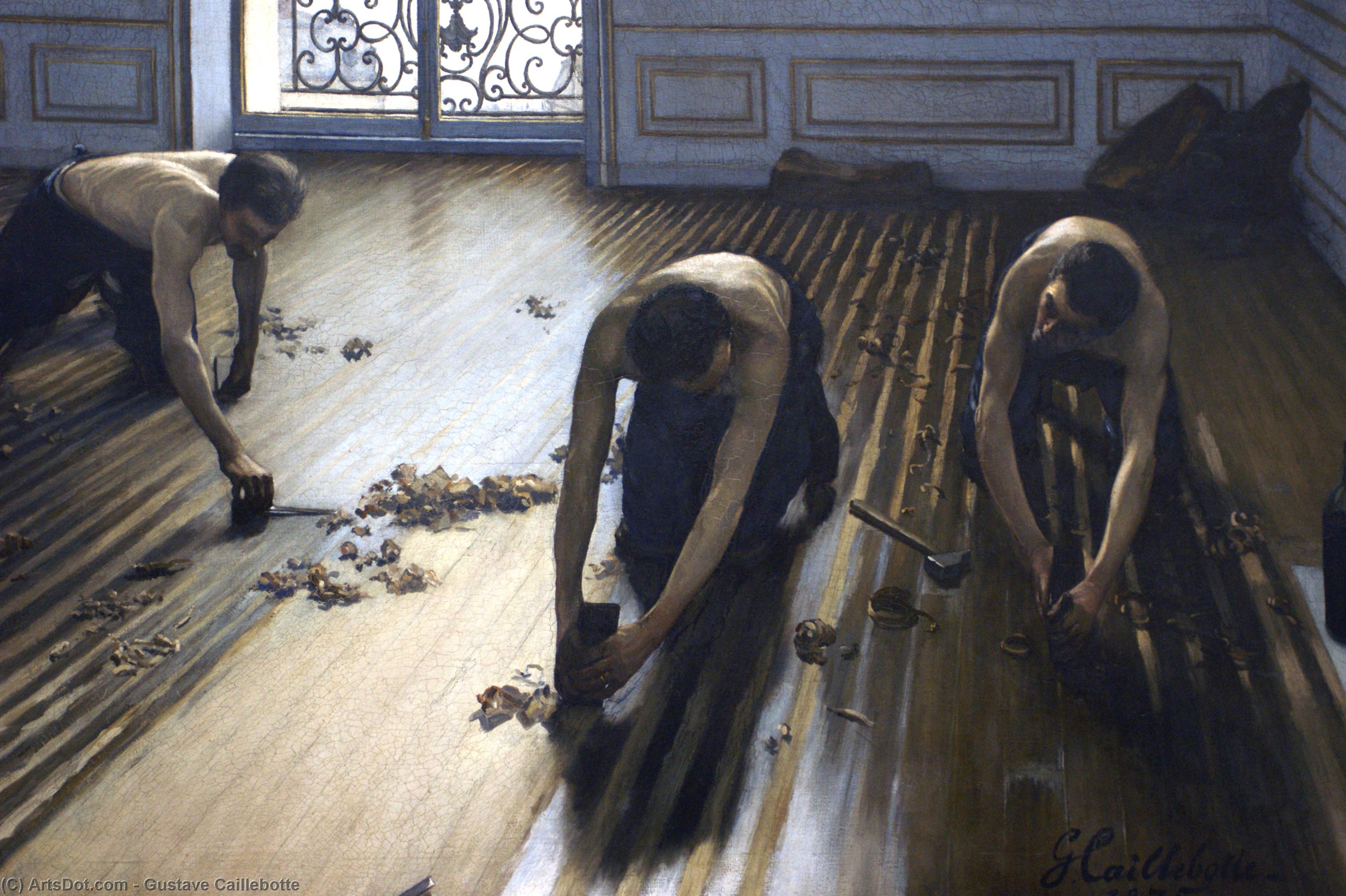 Order Artwork Replica The Parquet Planers, 1875 by Gustave Caillebotte (1848-1894, France) | ArtsDot.com