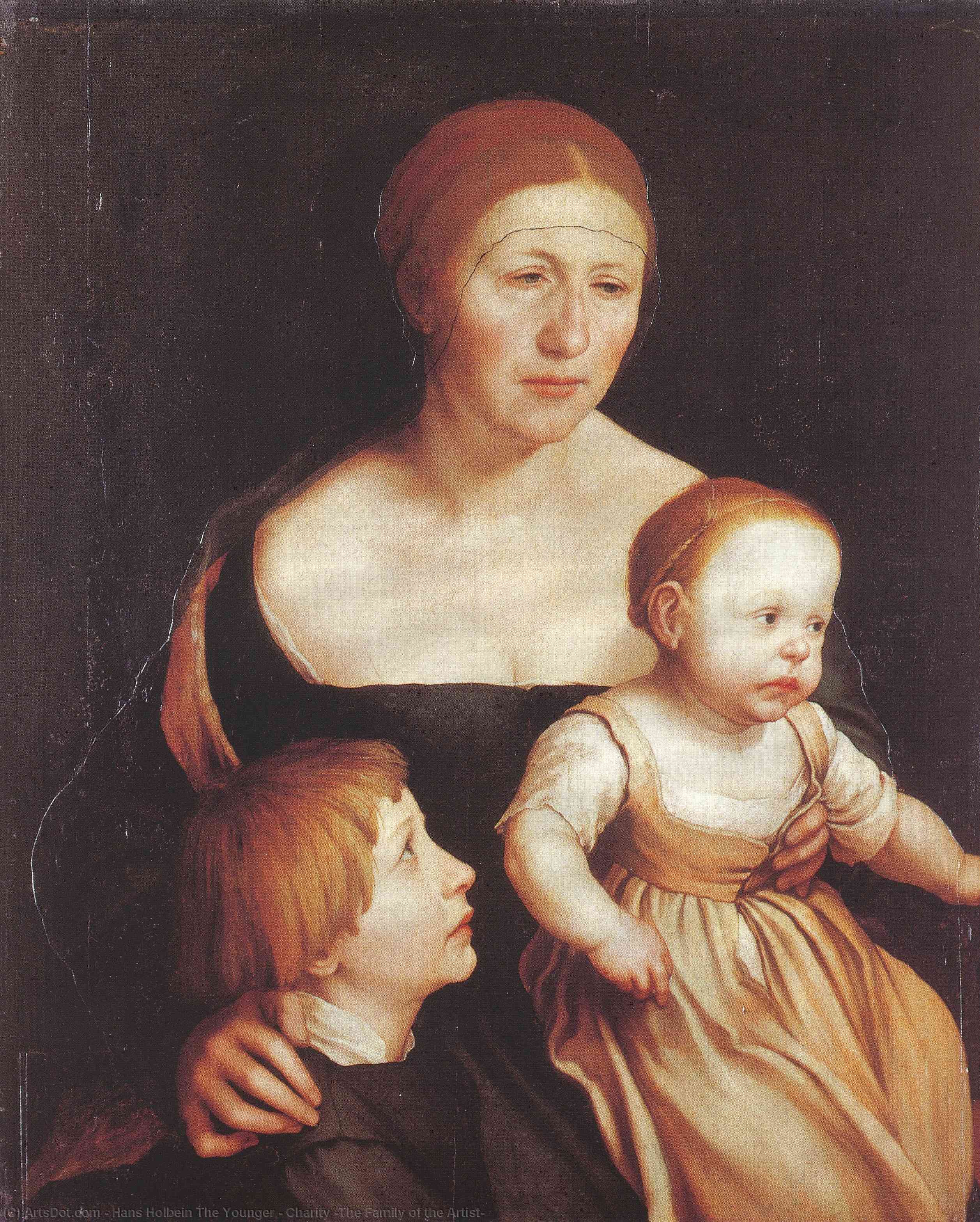 Order Oil Painting Replica Charity (The Family of the Artist), 1528 by Hans Holbein The Younger (1497-1543, Italy) | ArtsDot.com