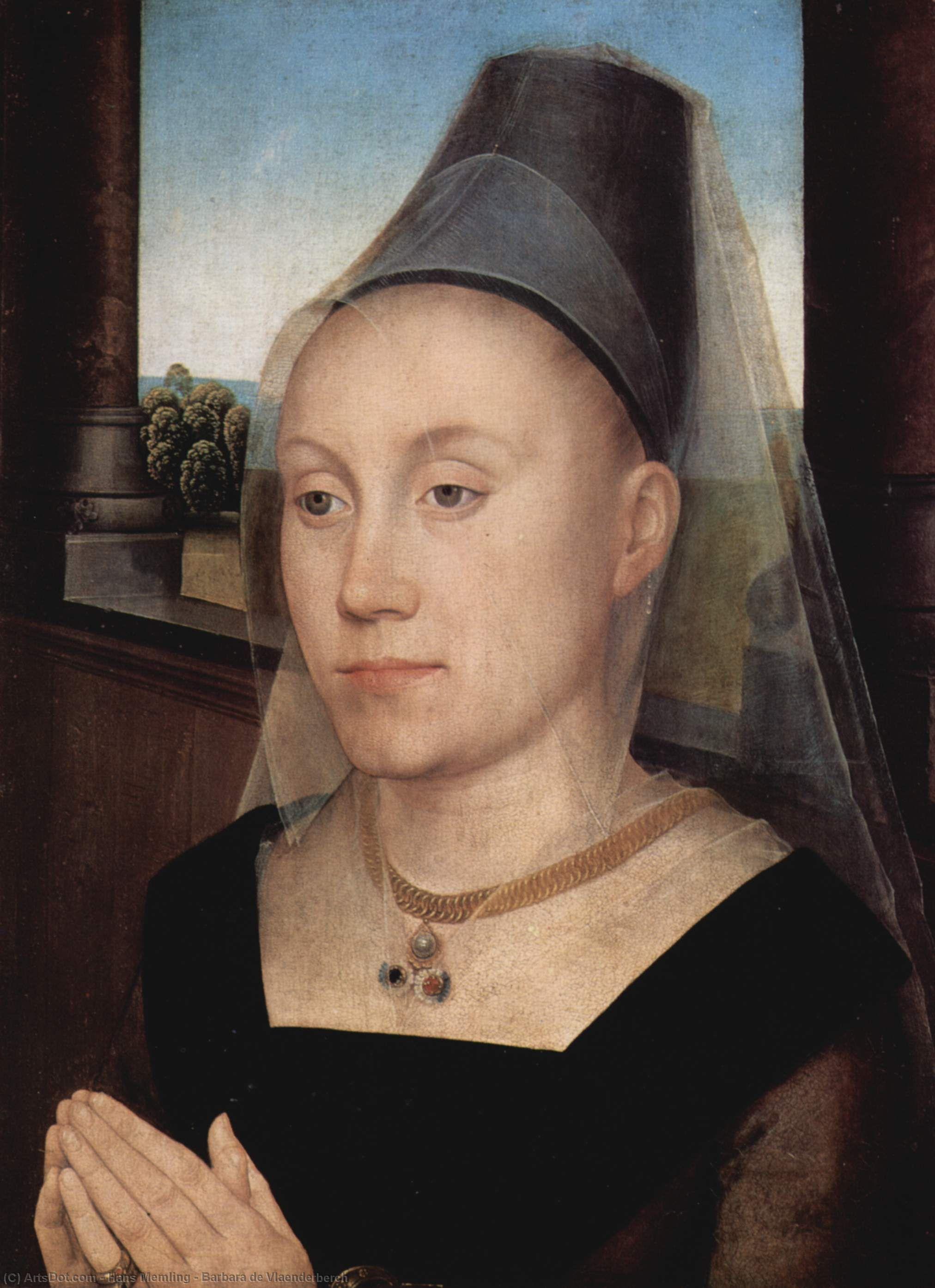 Order Paintings Reproductions Barbara de Vlaenderberch, 1475 by Hans Memling (1430-1494, Germany) | ArtsDot.com