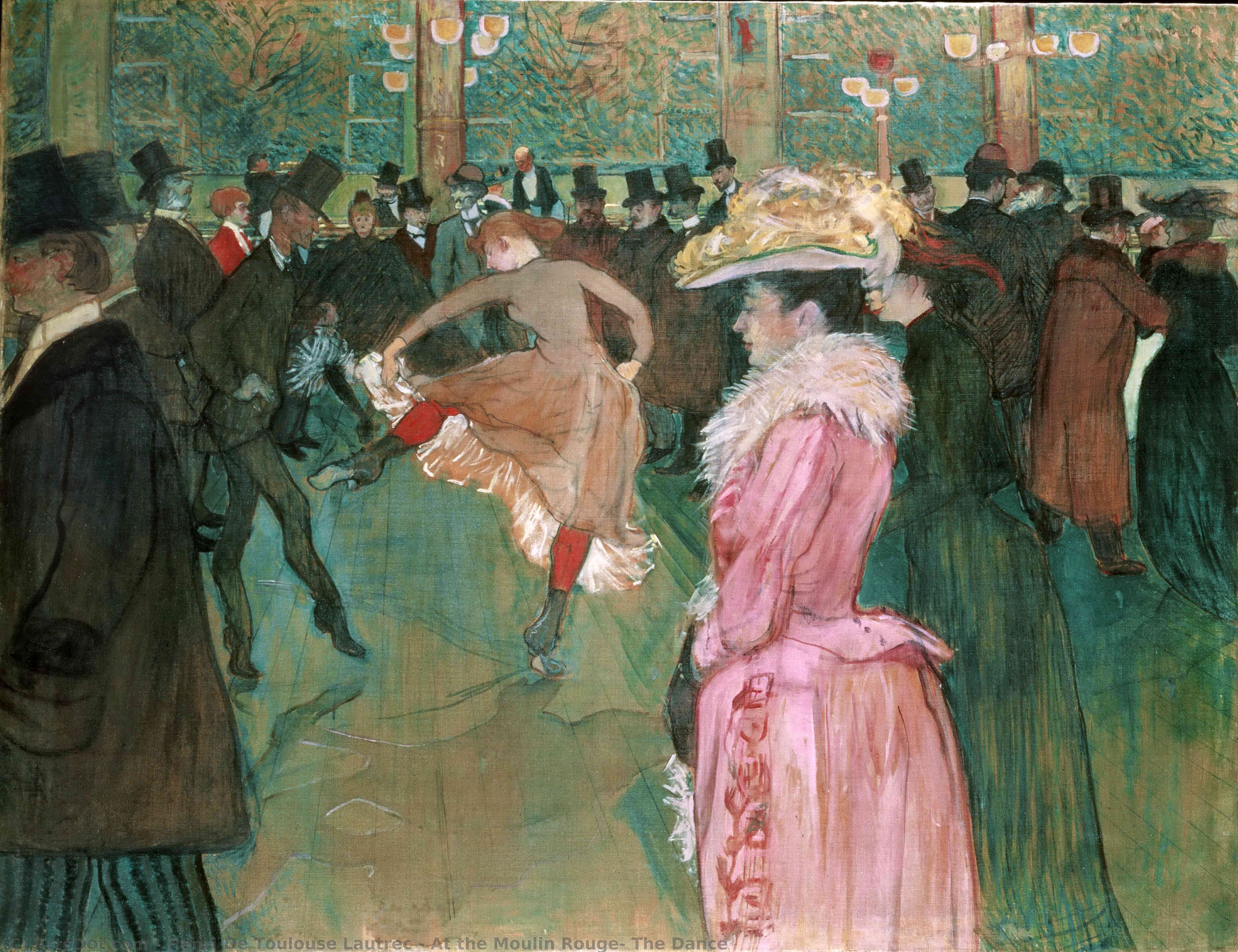 Buy Museum Art Reproductions At the Moulin Rouge, The Dance, 1890 by Henri De Toulouse Lautrec (1864-1901, France) | ArtsDot.com