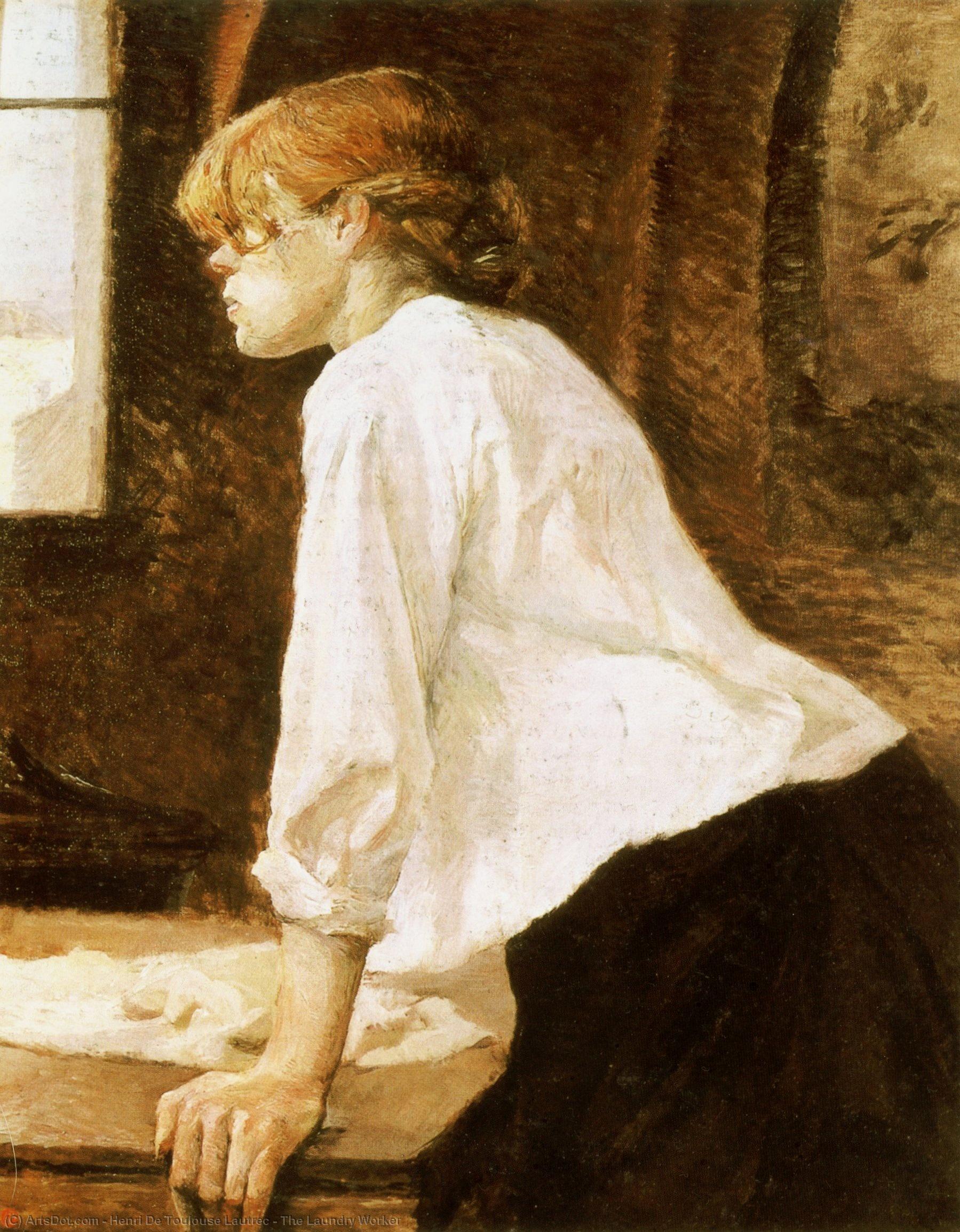 Order Paintings Reproductions The Laundry Worker, 1888 by Henri De Toulouse Lautrec (1864-1901, France) | ArtsDot.com
